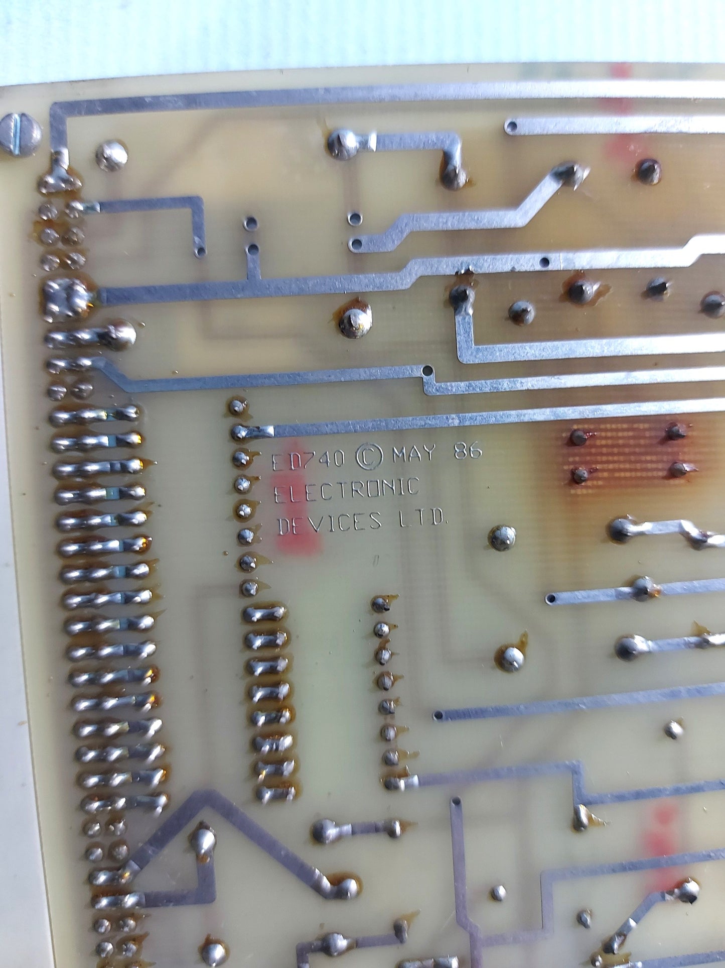 ELECTRONIC DEVICE LTD ED 740 CONTROL PCB CARD