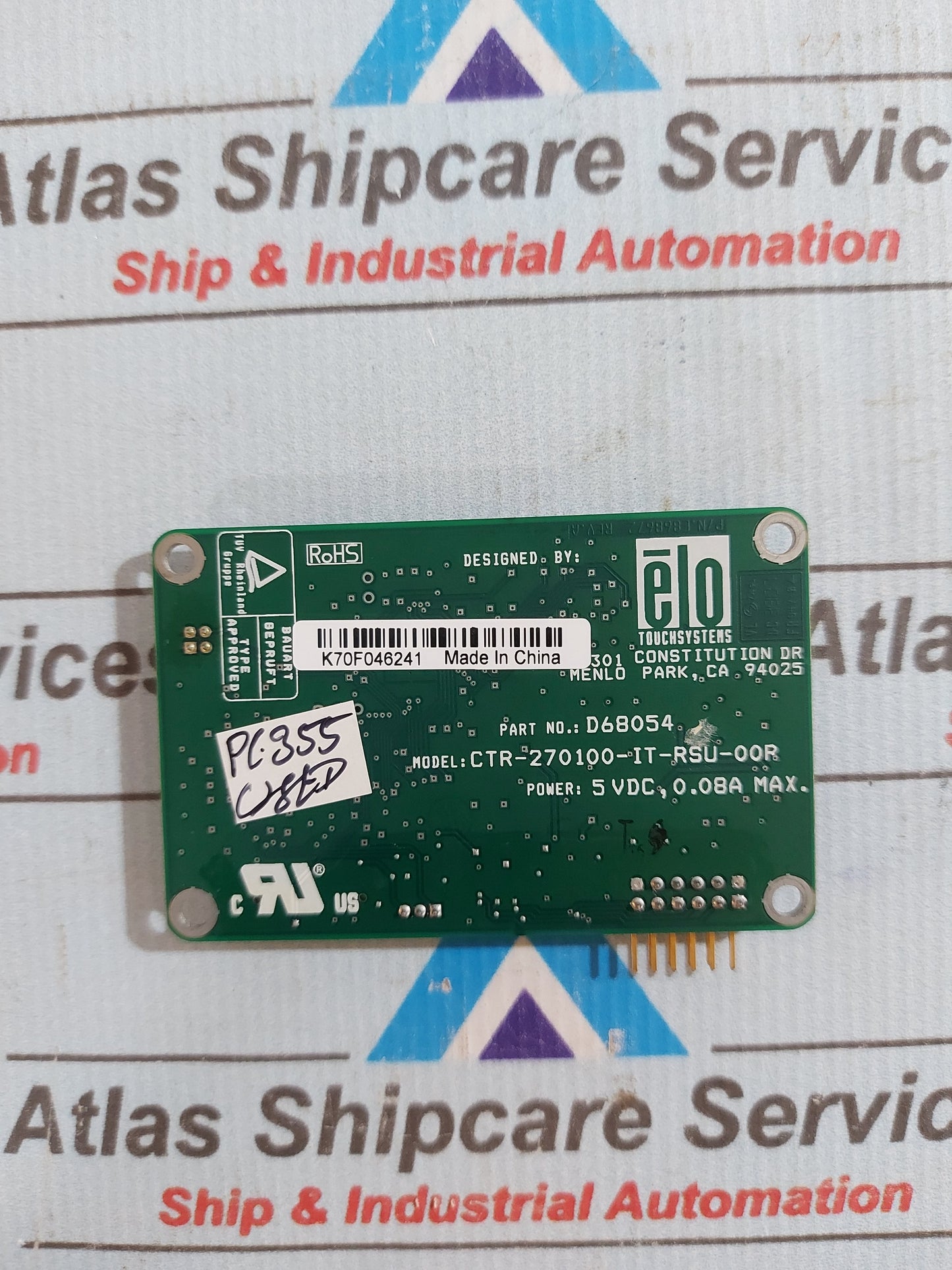 ELO TOUCH SOLUTIONS CTR-270100-IT-RSU-00R E868672 CONTROL PANEL CARD