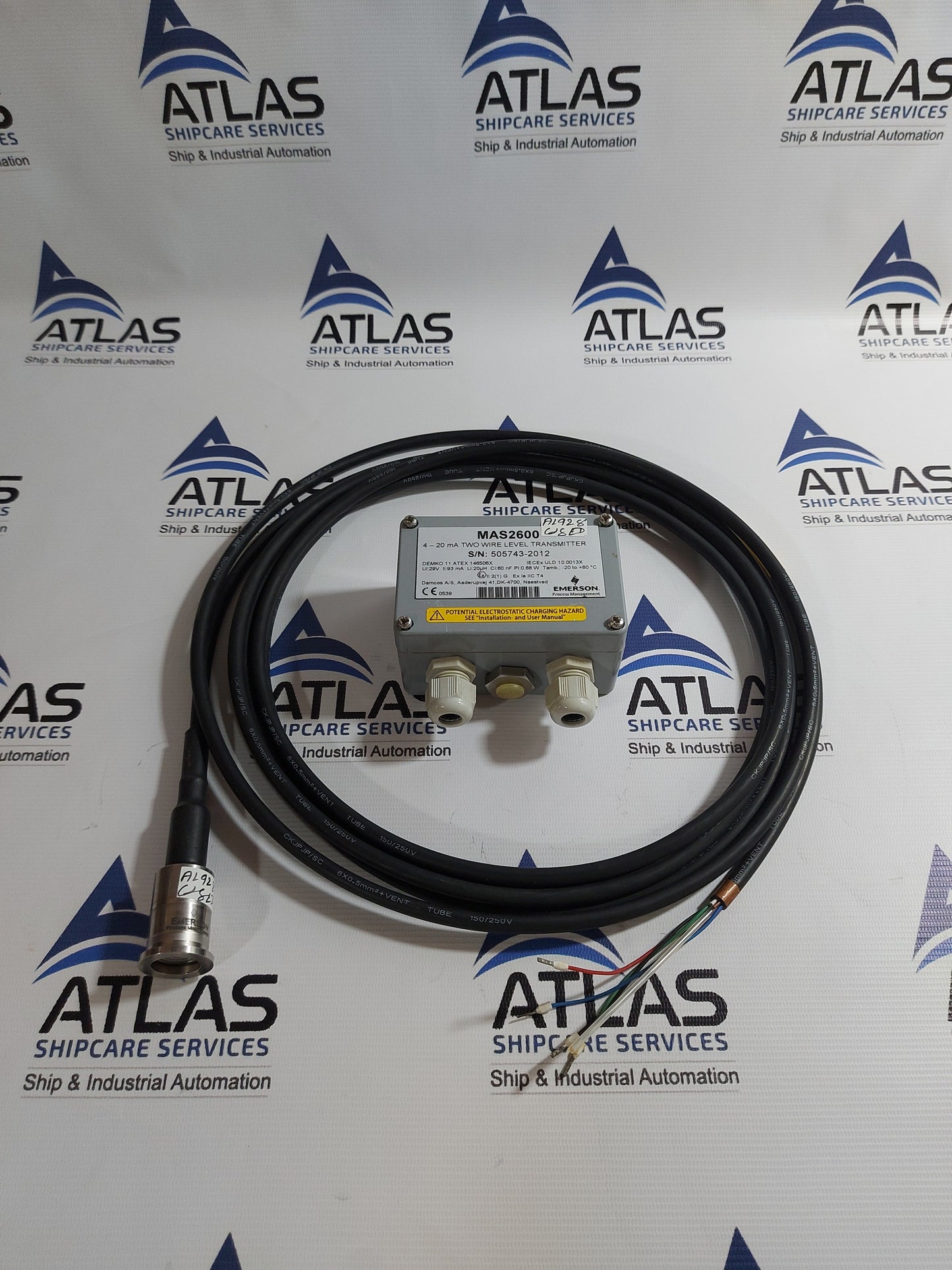 EMERSON MAS 2600-G40-03-4/IP 4-20mA TWO WIRE LEVEL TRANSMITTER