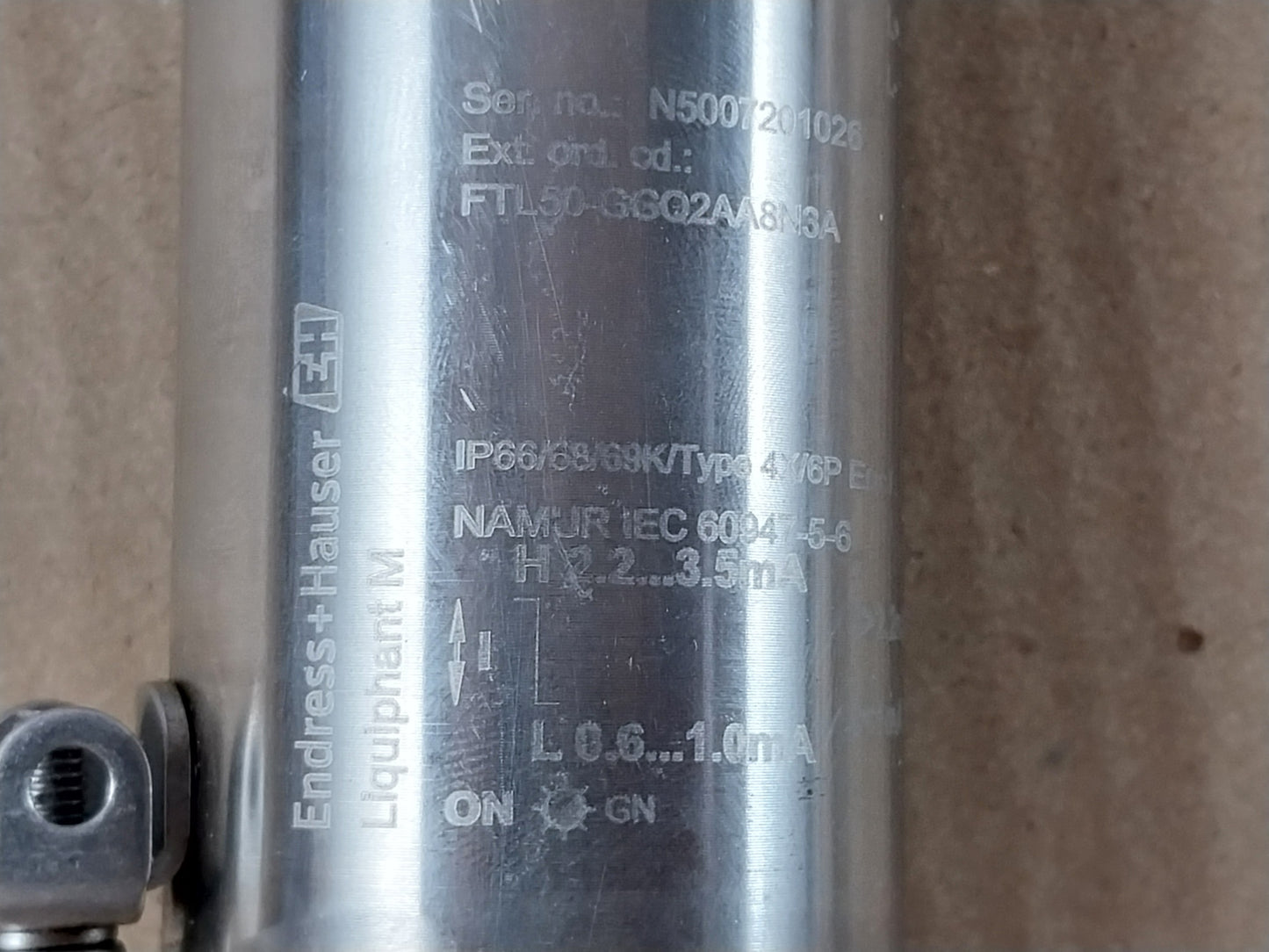 ENDRESS+HAUSER FTL50-GGQ2AA8N3A VIBRONIC POINT LEVEL DETECTOR 1.7 METER 64 BAR