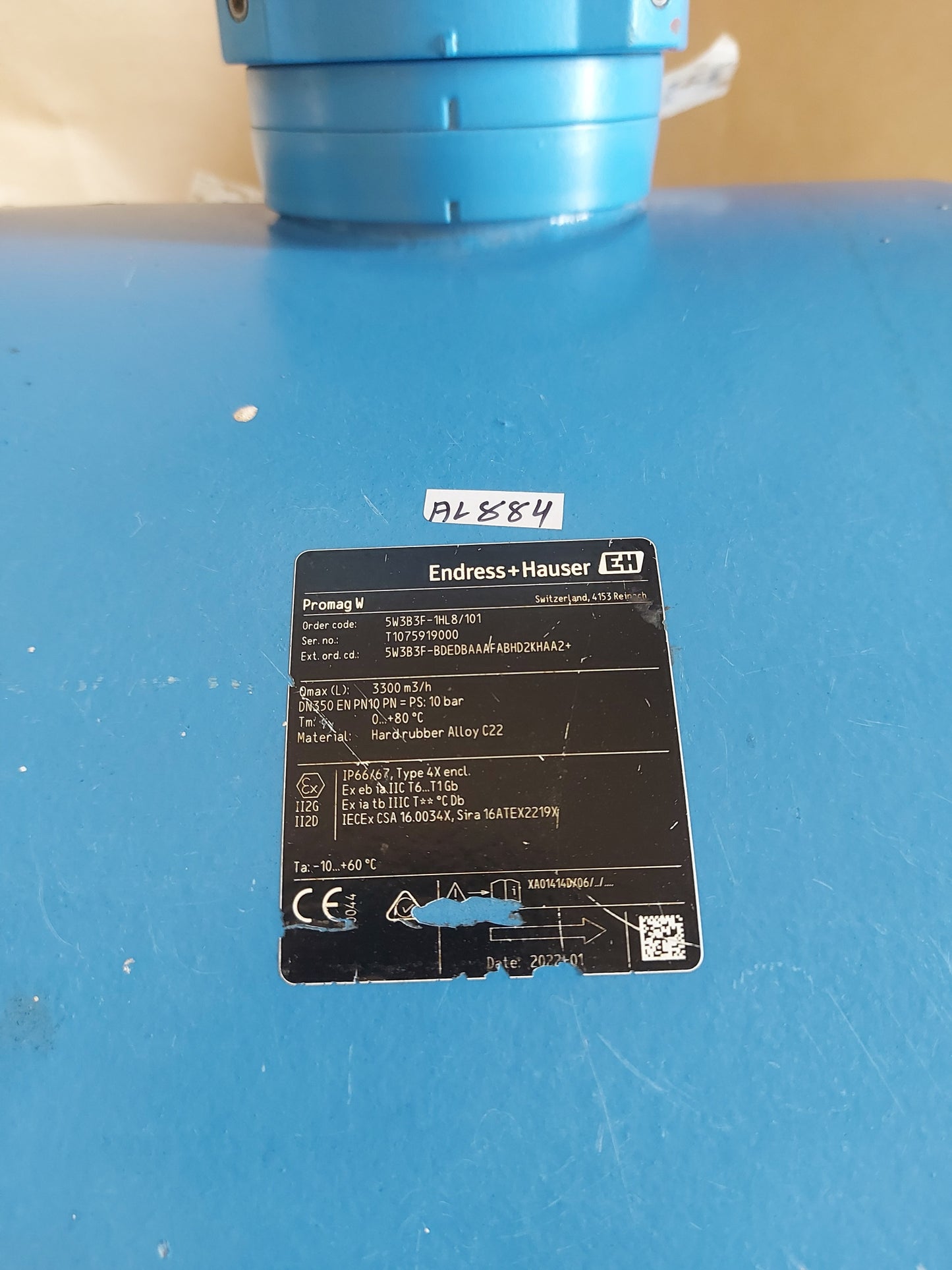ENDRESS+HAUSER PROMAG 300 FLOW METER 5W3B3F-1HL8/101