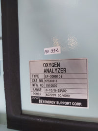 ENERGY SUPPORT DGO-101 OXYGEN ANALYSER LP-30HD101