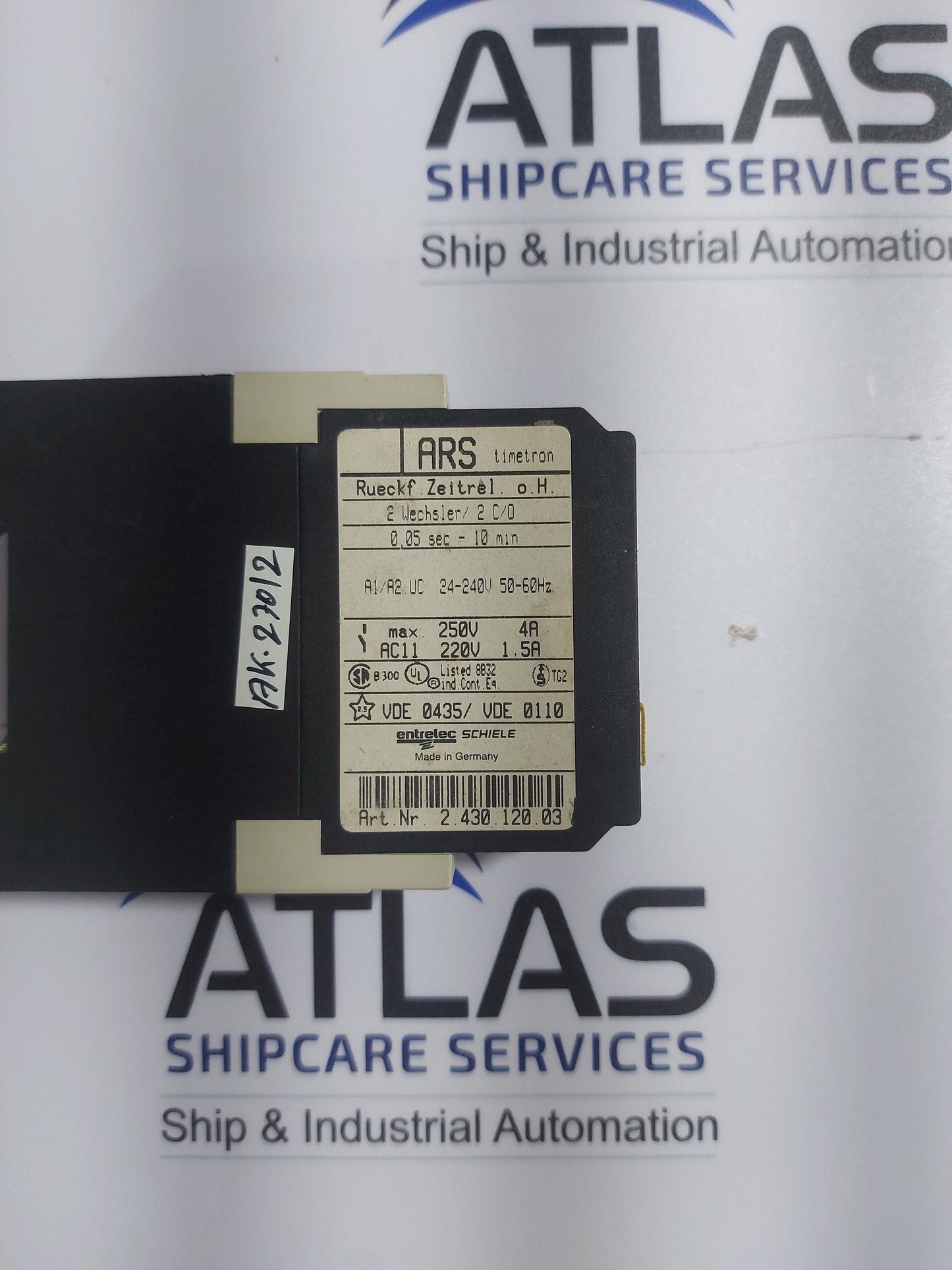 ENTRELEC SCHIELE ARS TIMETRON 2.430.120.03 OFF DELAY TIMER