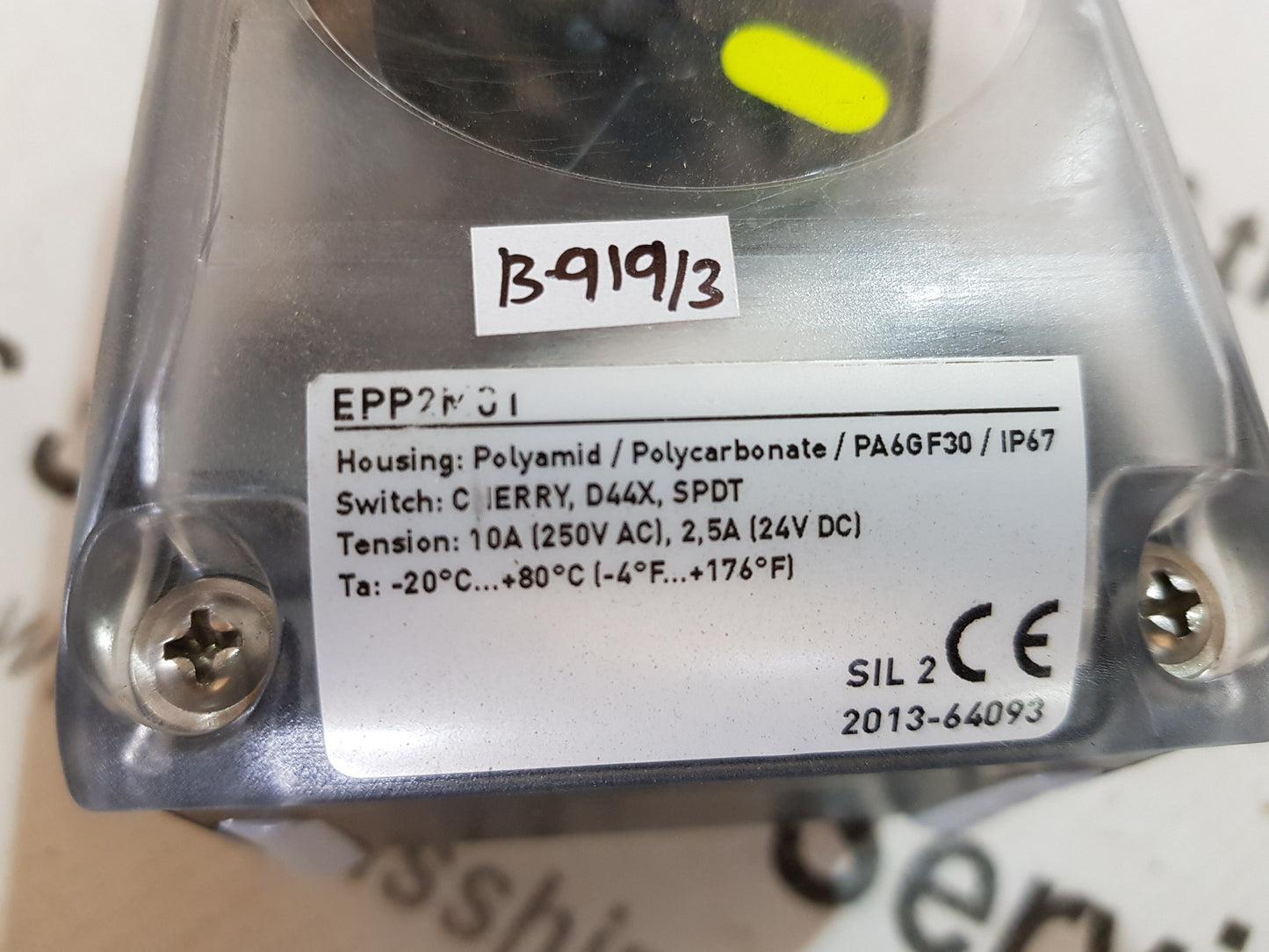 EPP2M01 SWITCH BOX LIMIT SWITCH