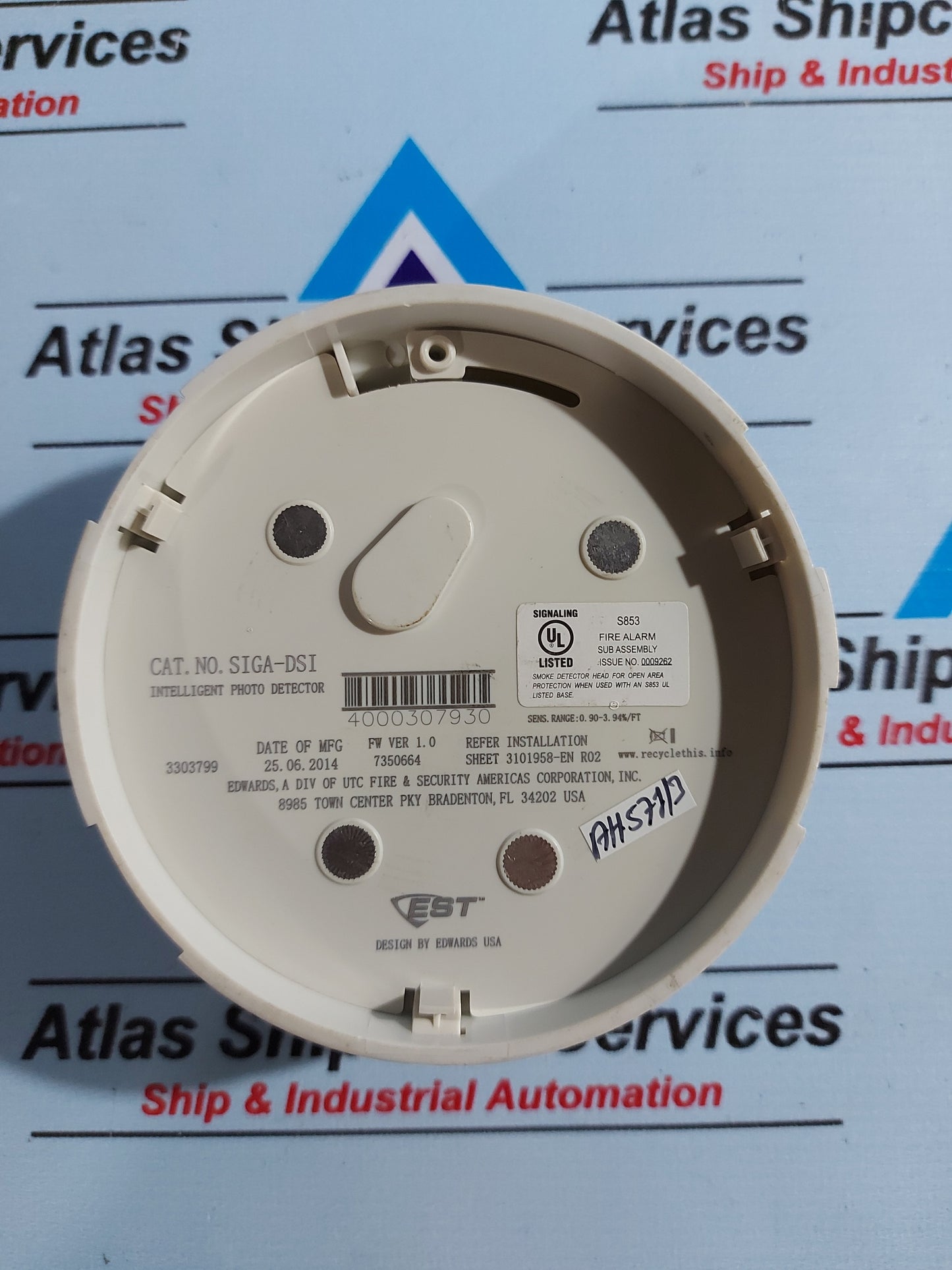 EDWARDS EST SIGA-DSI INTELLIGENT PHOTOELECTRIC SMOKE DETECTOR