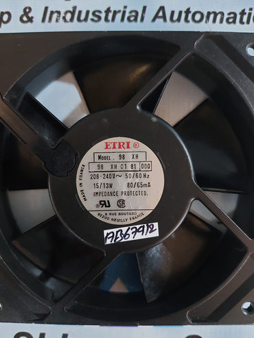ETRI 98 XH 98XH0181000 AC COOLING FAN AXIAL BALL BEARING 208-240V~