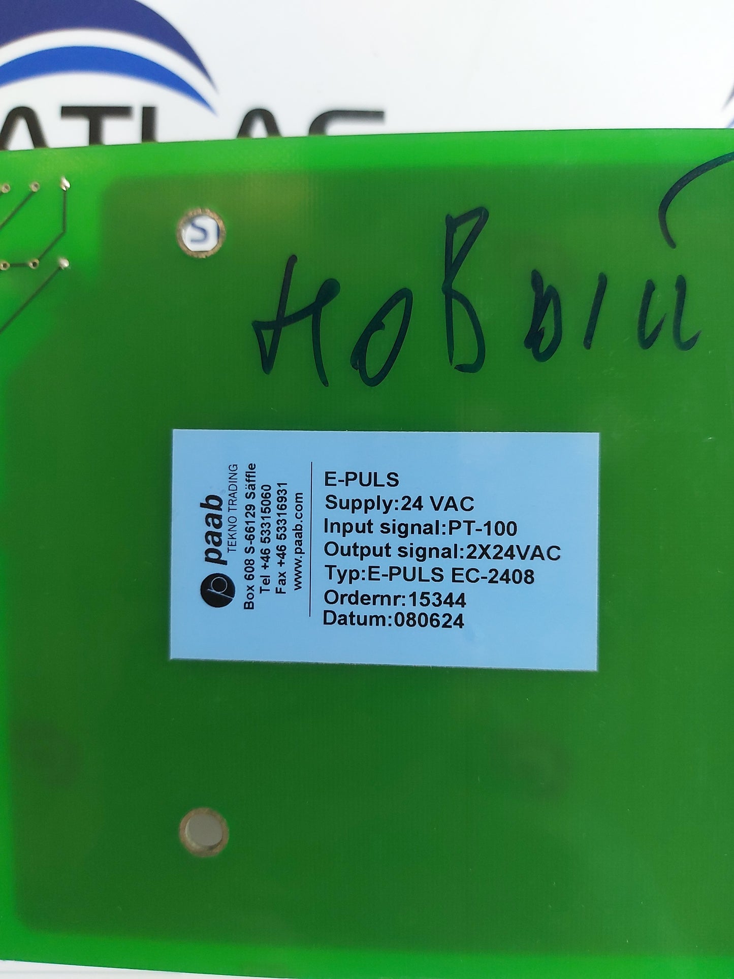 EUROTHERM 2408 PID CONTROLLER WITH PAAB TYPE E-PLUS EC-2408