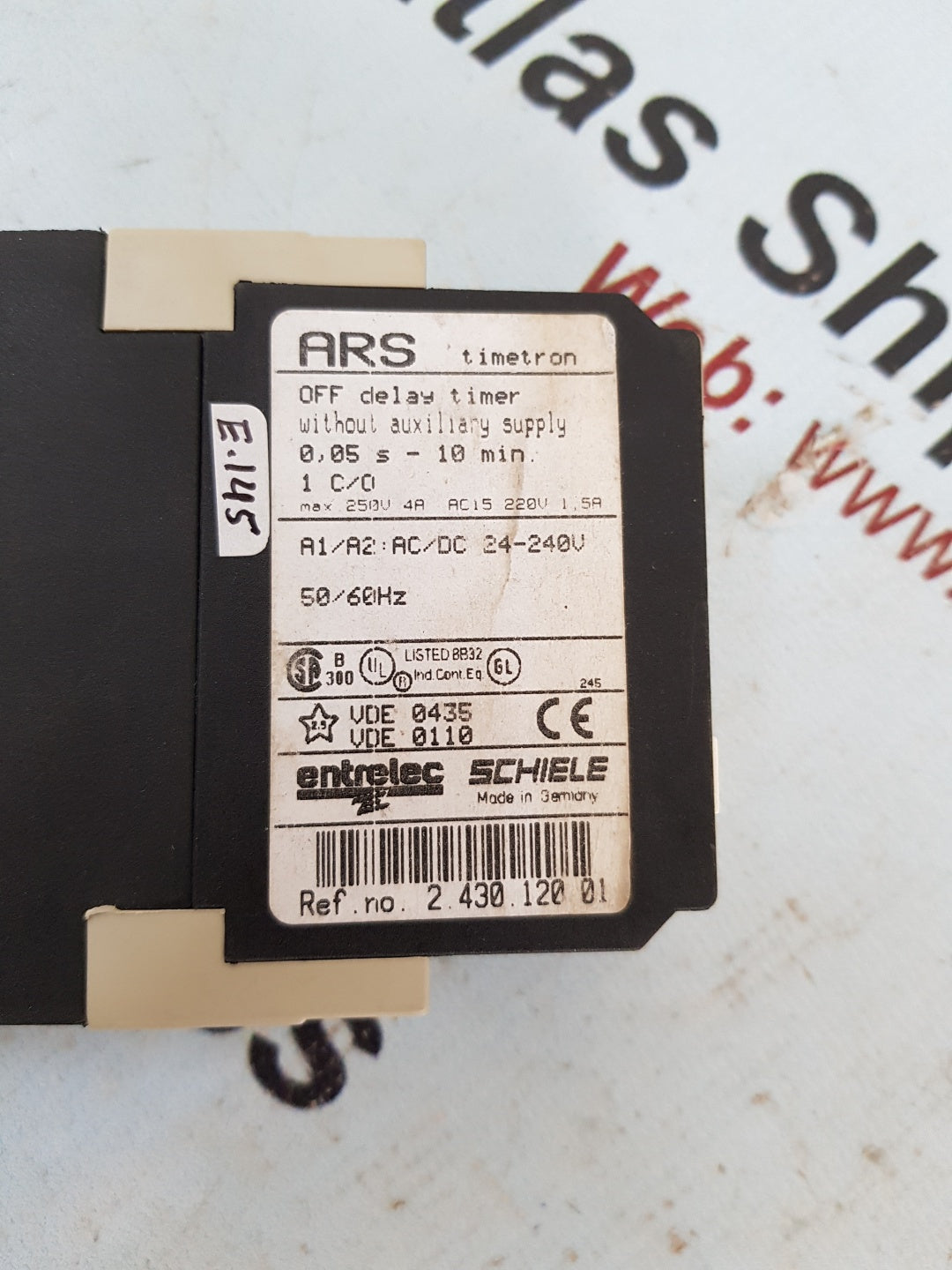 Entrelec Schiele ARS Timeron Off Delay Timer