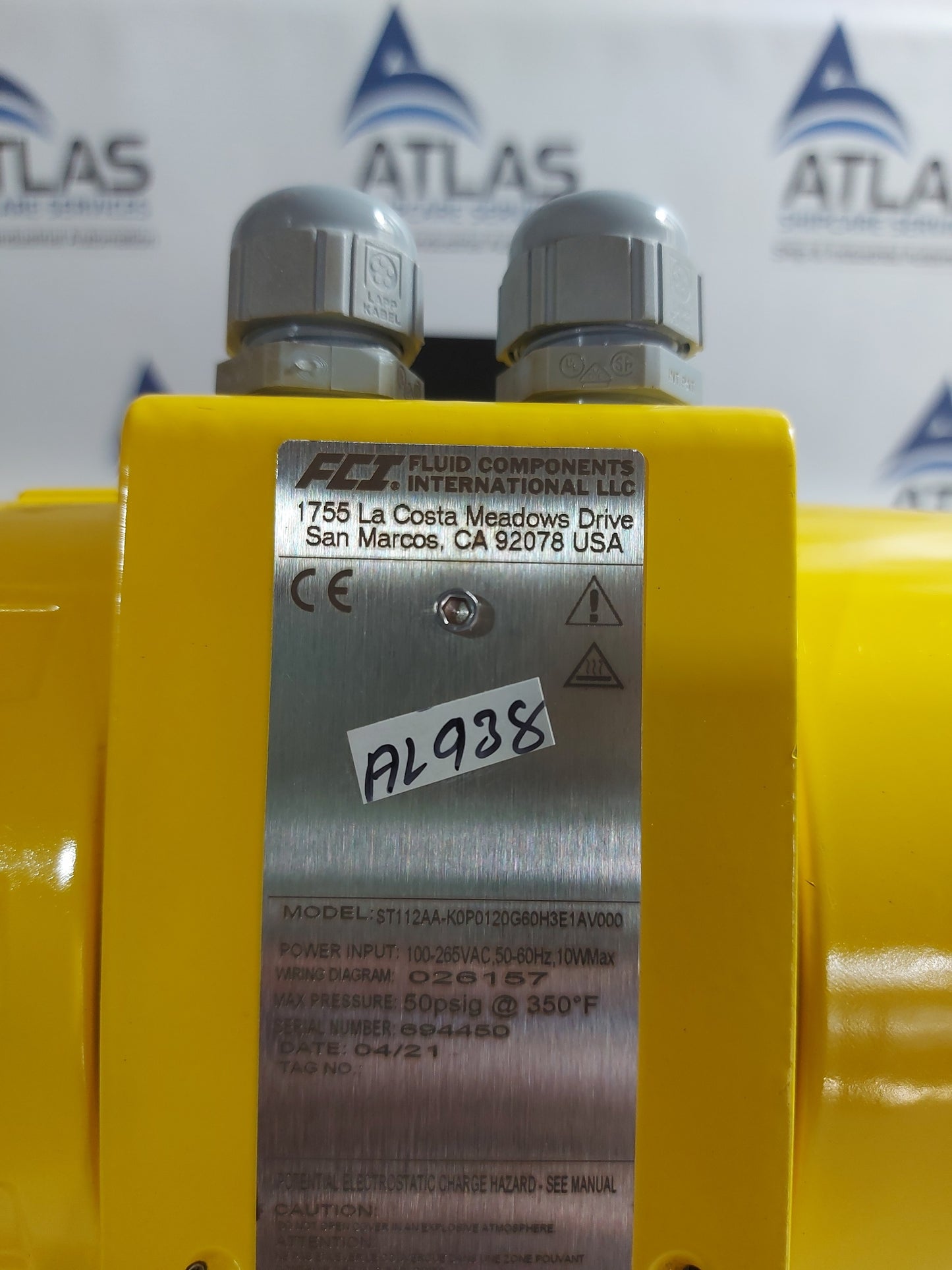 FCI ST112AA-K0-0120G60H3E1AV000 THERMAL MASS FLOW METER TRANSMITTER