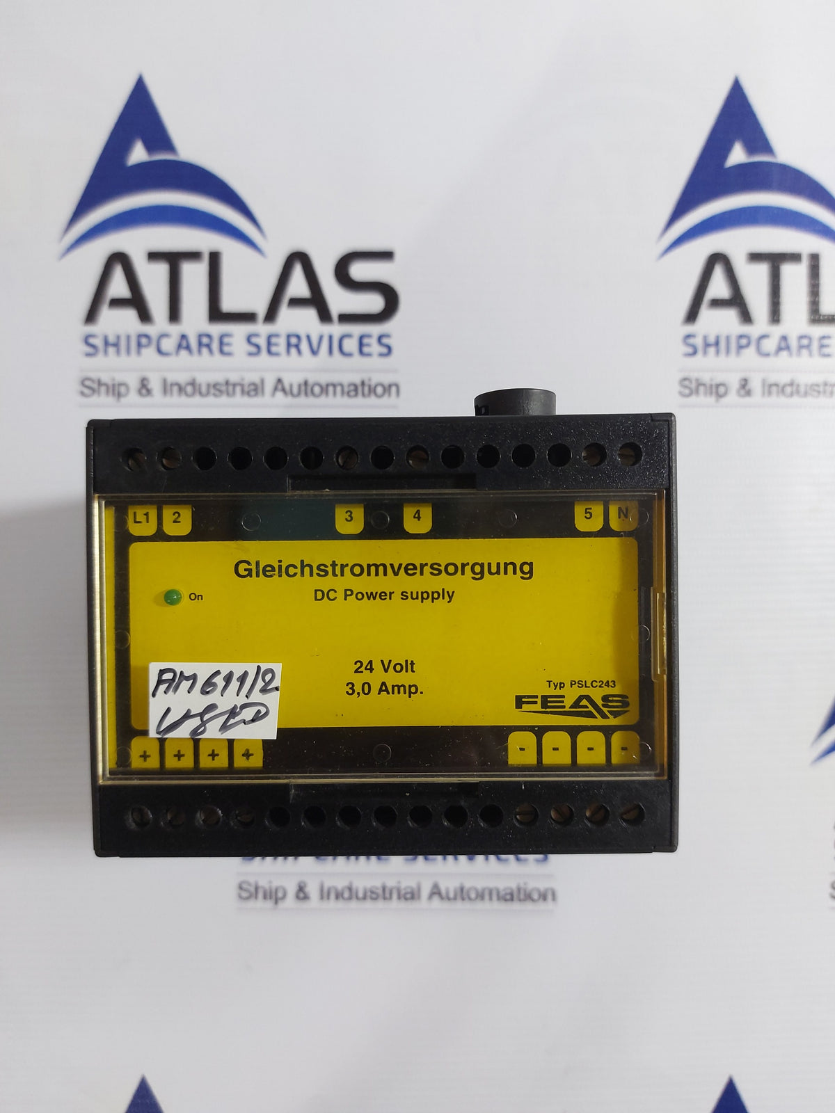 FEAS PSLC243 DC POWER SUPPLY 24 VOLT 3,0 AMP.