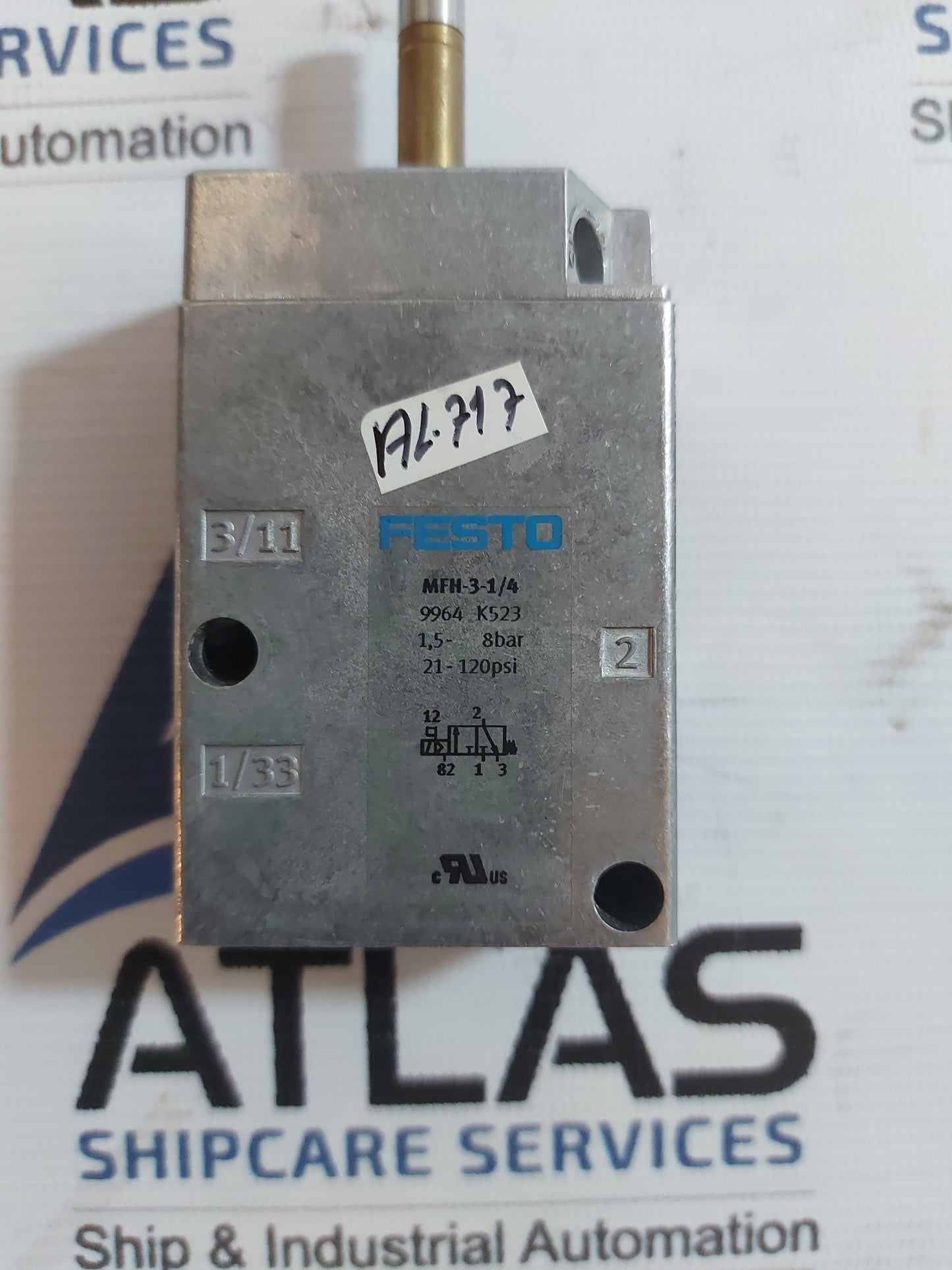 FESTO MFH-3-1/4 9964 SOLENOID VALVE 1.5-8Bar