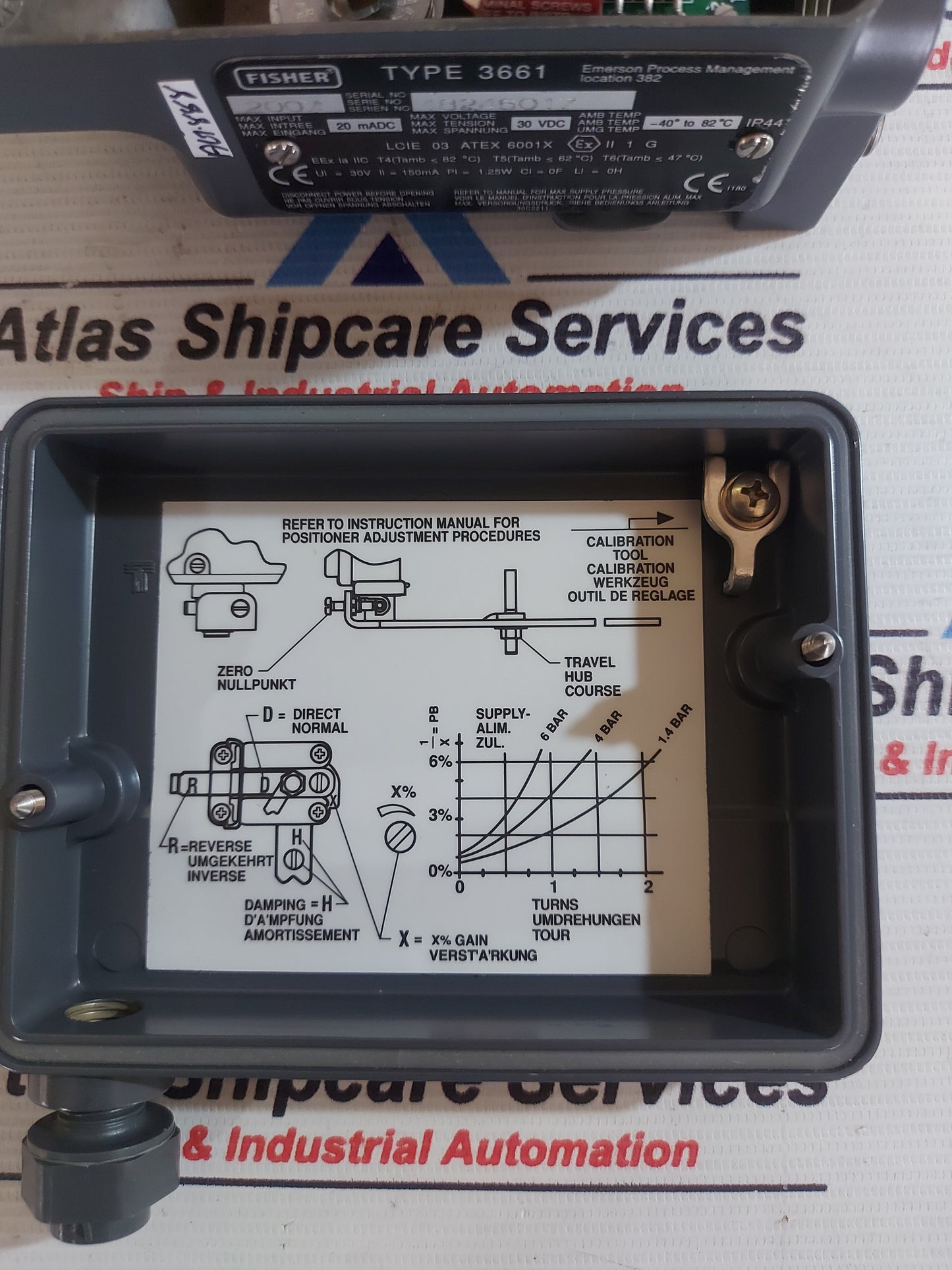 FISHER 3661 ELECTRO-PNEUMATIC VALVE POSITIONER