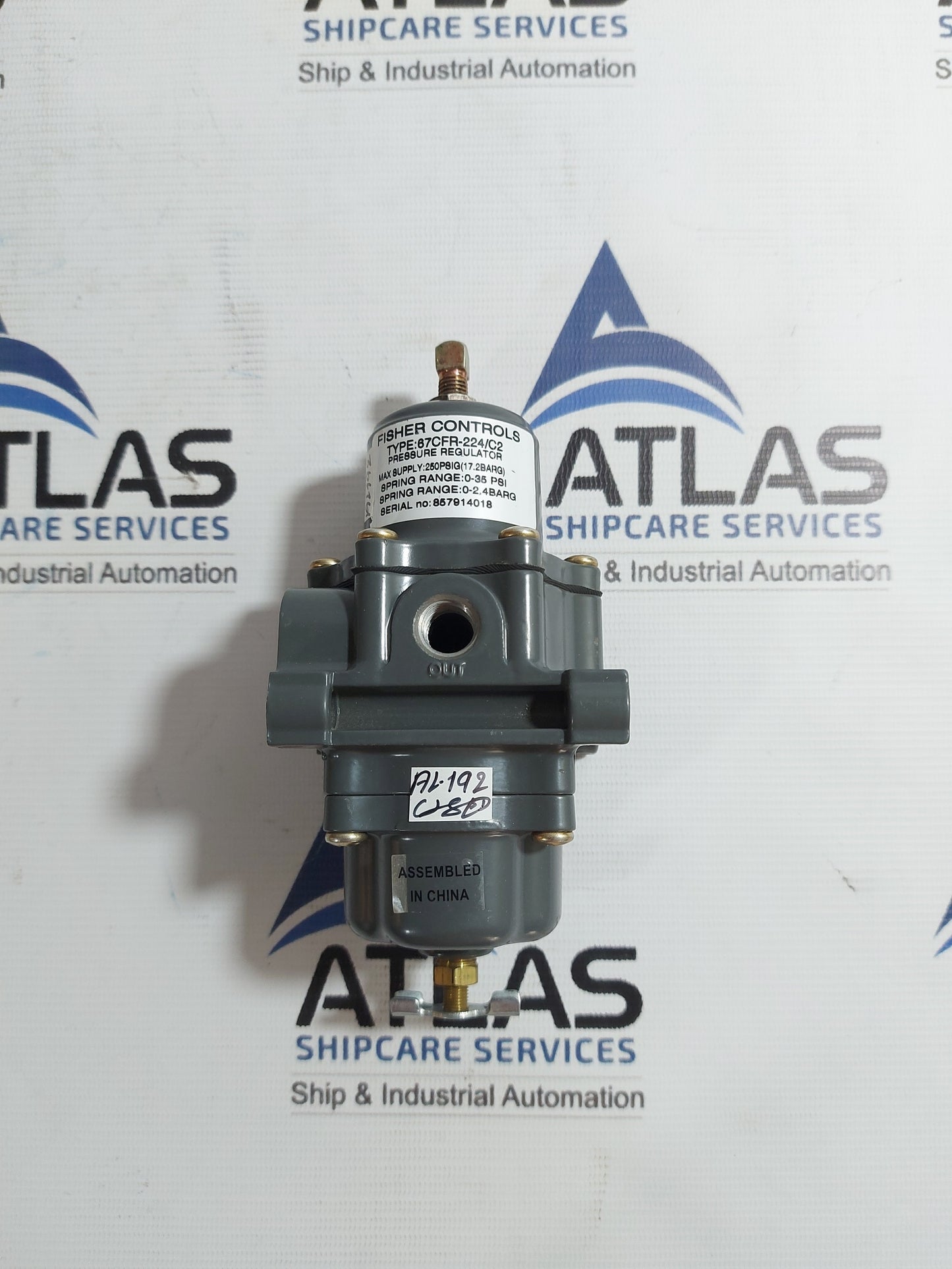 FISHER CONTROLS 67CFR-224/C2 PRESSURE REGULATOR 250 PSIG