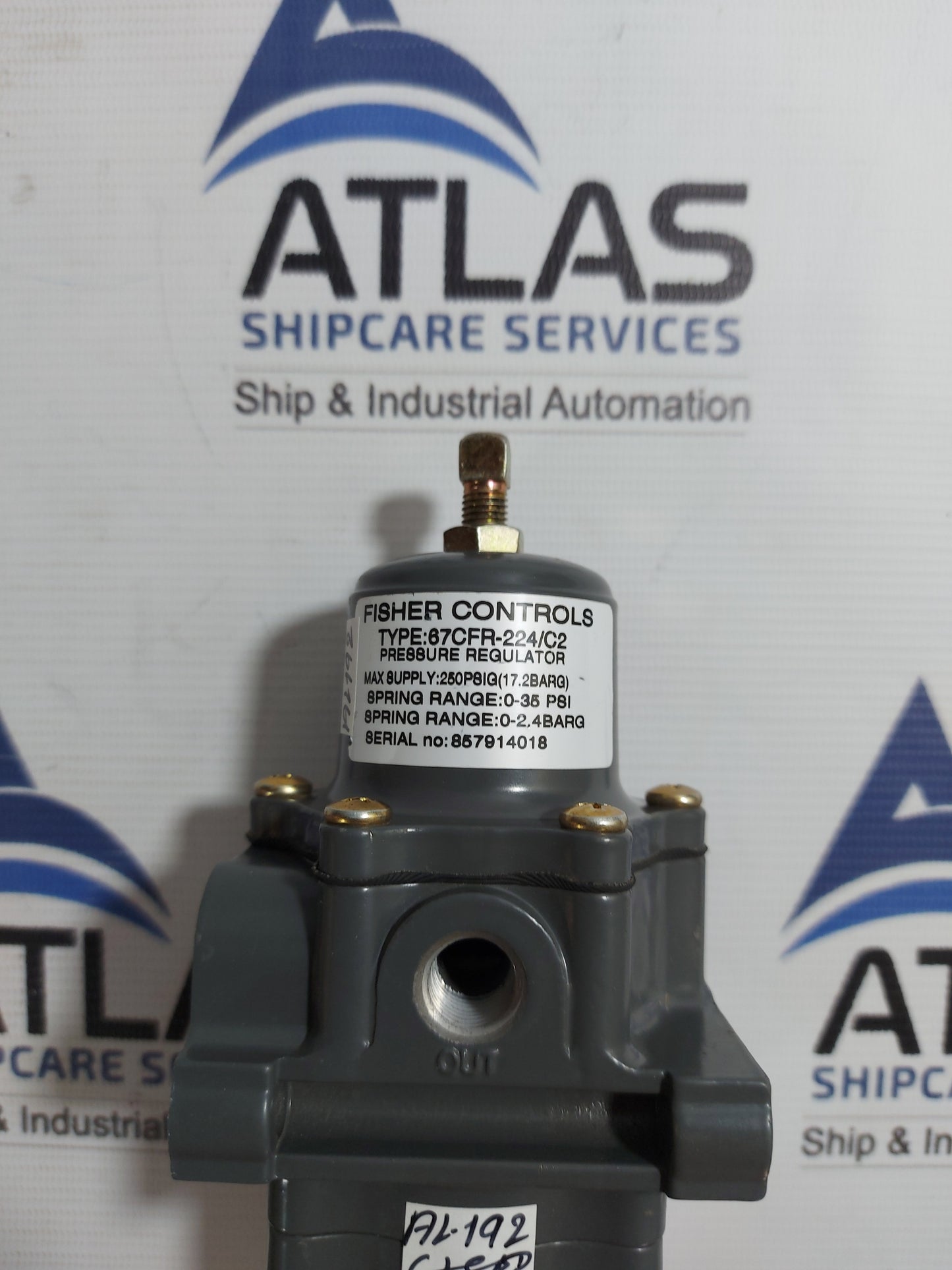 FISHER CONTROLS 67CFR-224/C2 PRESSURE REGULATOR 250 PSIG