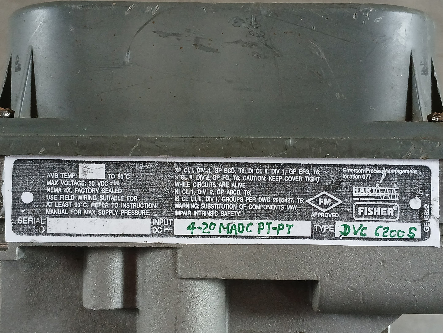 FISHER/EMERSON DVC6200S DIGITAL VALVE CONTROLLER POSITIONER