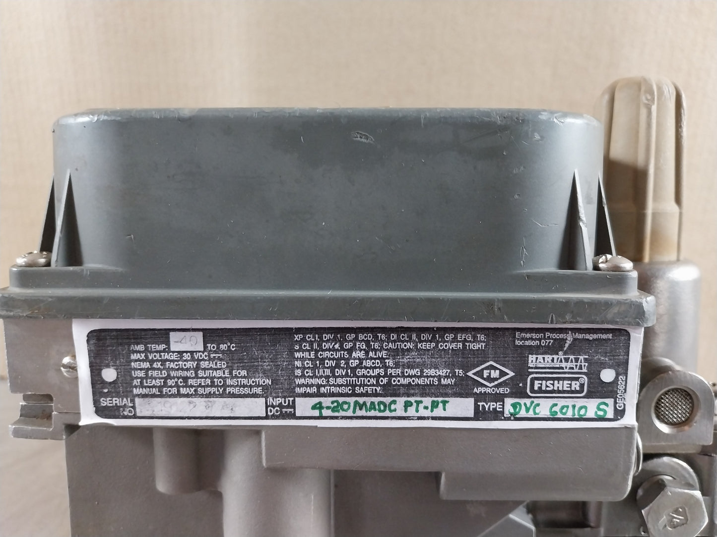 FISHER/FIELDVUE DVC6010S DIGITAL VALVE CONTROLLER POSITIONER