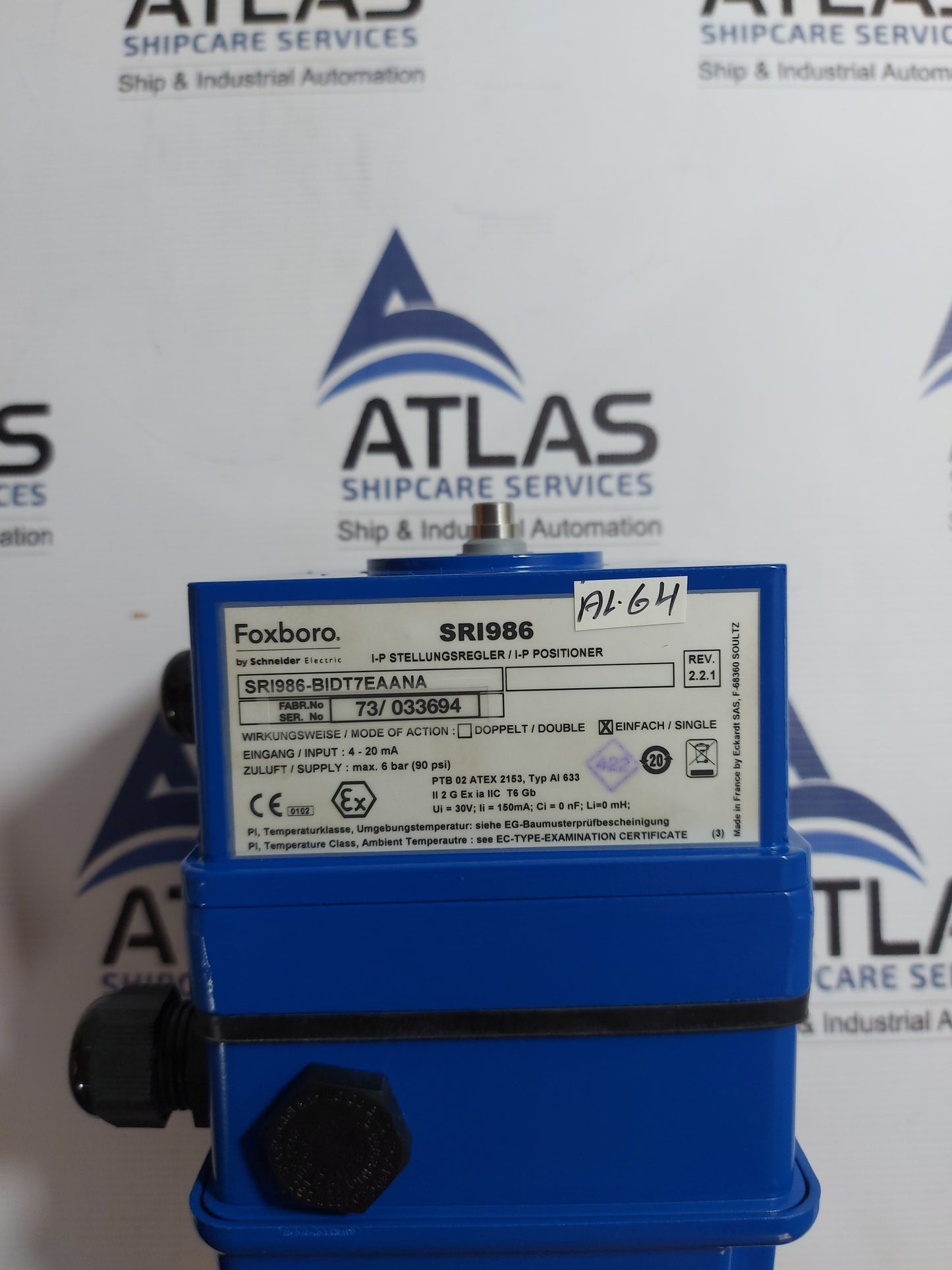 FOXBORO SRI986 ELECTRICAL I-P POSITIONER 4-20mA