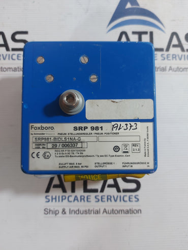 FOXBORO SRP981-BIDLS1NA-G PNEUMATIC POSITIONER