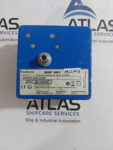 FOXBORO SRP981-BIDS1NA PNEUMATIC POSITIONER