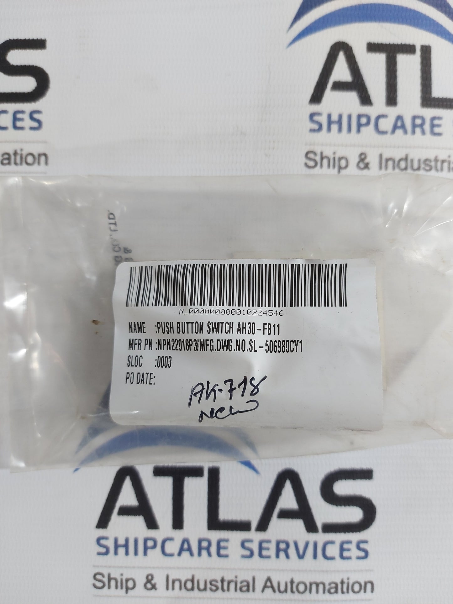 FUJI ELECTRIC AH30-F PUSHBUTTON COMMAND SWITCH 41-10420