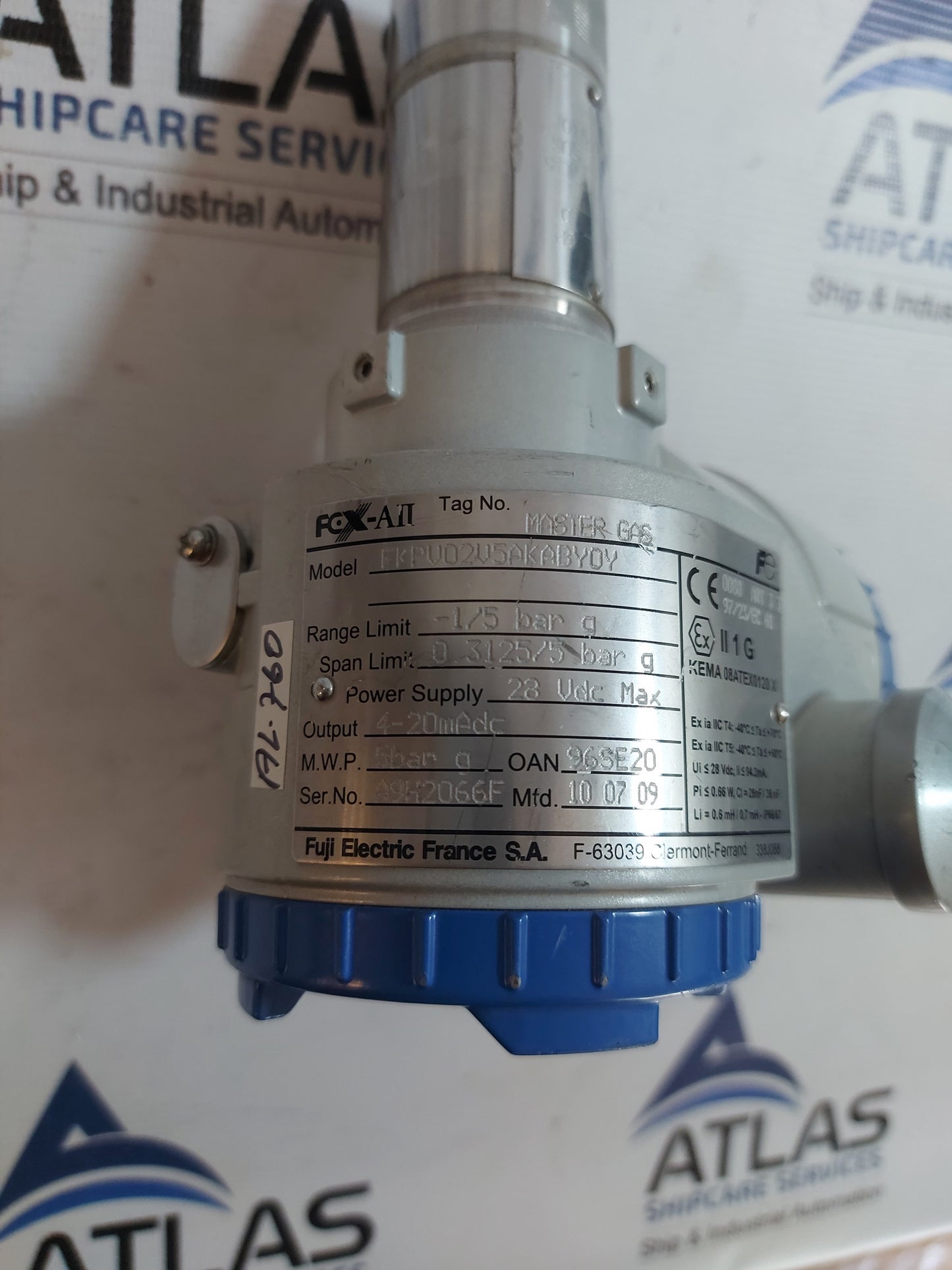 FUJI ELECTRIC FCX-AII FKPV02V5AKABYOY MASTER GAS PRESSURE TRANSMITTER