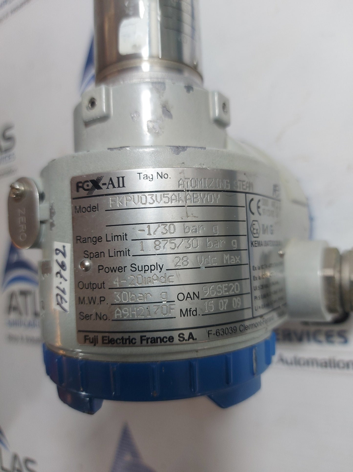 FUJI ELECTRIC FCX-AII FKPV03V5AKABYOY ATOMIZING STEAM PRESSURE TRANSMITTER