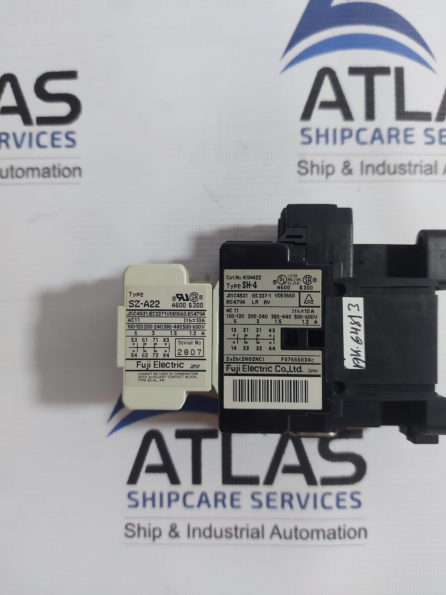 FUJI ELECTRIC SH-4 CONTACTOR AUXILIARY RELAY 4SH422