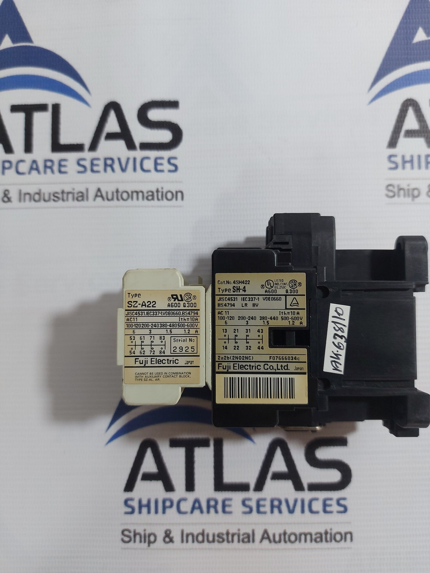 FUJI ELECTRIC SH-4 CONTACTOR AUXILIARY RELAY 4SH422