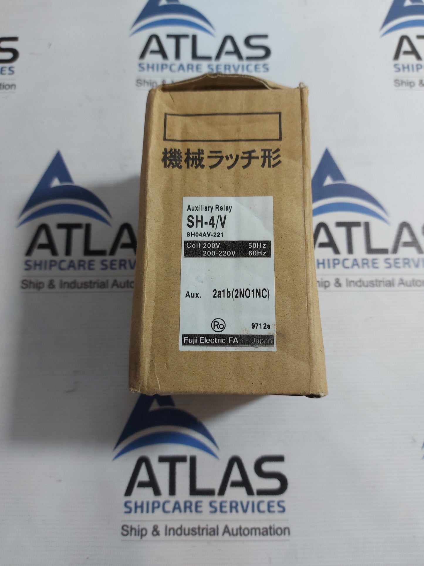 FUJI ELECTRIC SH-4/V CONTACTOR WITH AUXILIARY RELAY COIL 200-220V