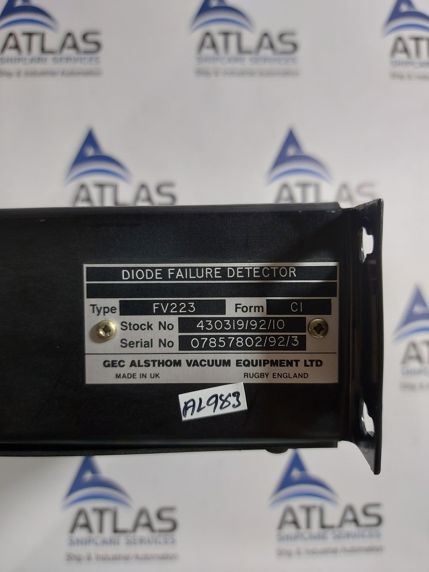 GEC ALSTHOM GECOSTAT FV223-C EXCITER DIODE FAILURE DETECTOR