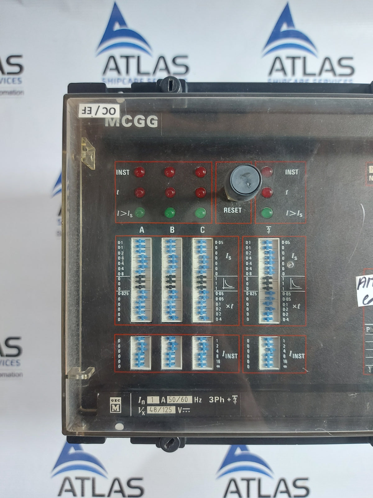GEC ALSTHOM MCGG82H1CB0752A OVERCURRENT & EARTH FAULT RELAY