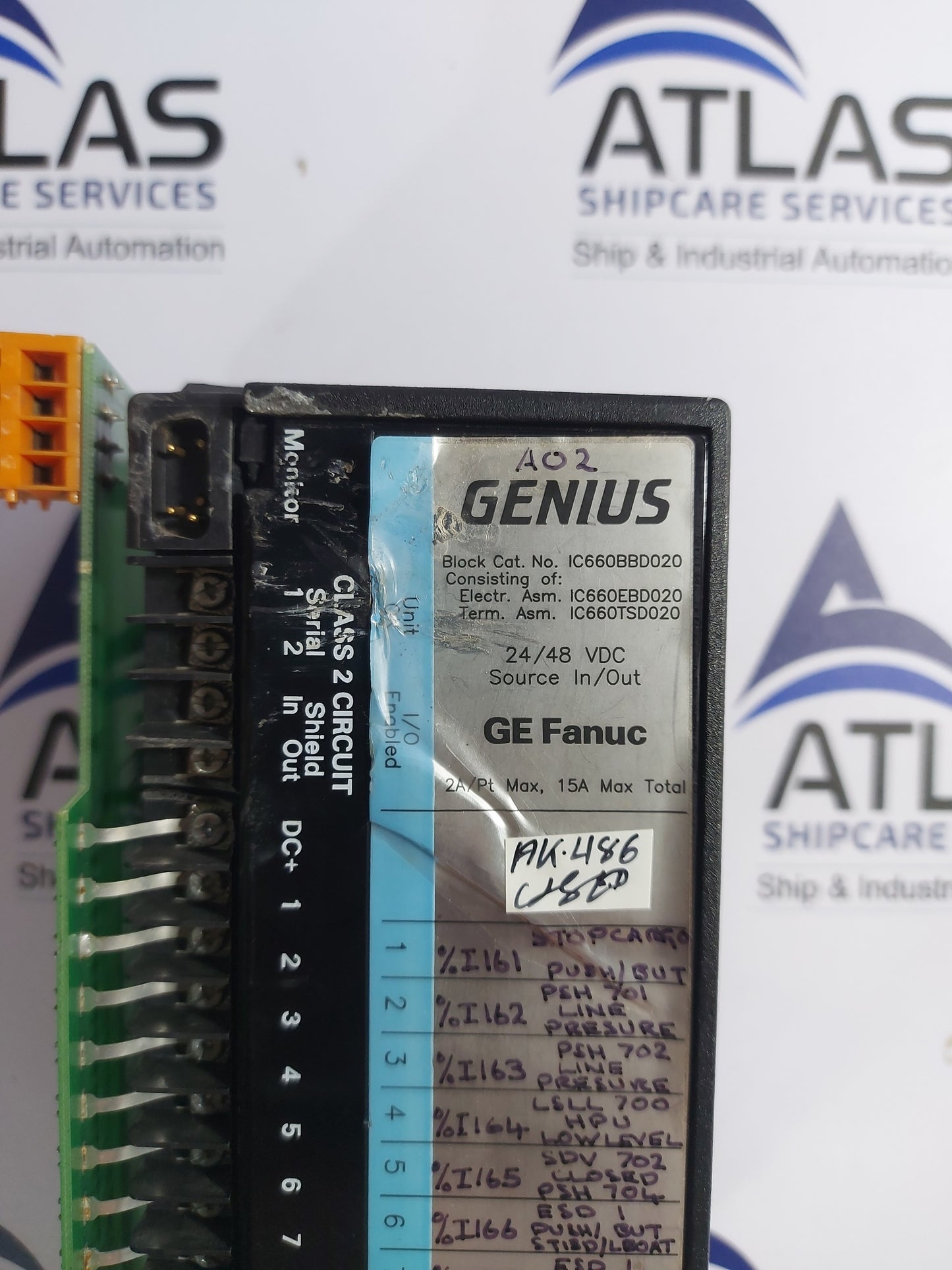 GE FANUC IC660EBD020T ELECTRONIC ASSEMBLY MODULE 24/48VDC 16PT SOURCE