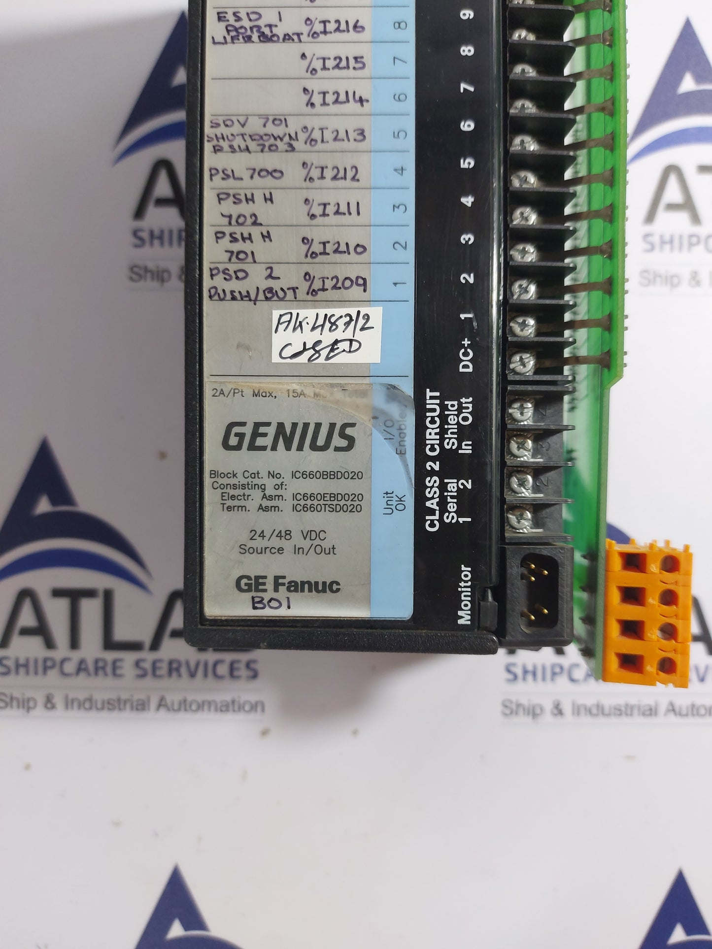 GE FANUC IC660EBD020T ELECTRONIC ASSEMBLY MODULE 24/48VDC 16PT SOURCE