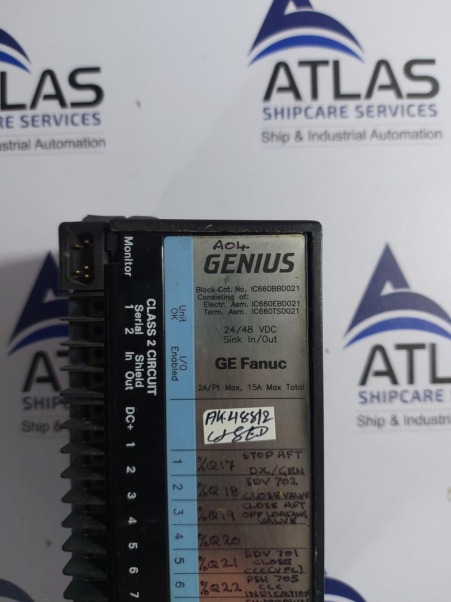 GE FANUC IC660EBD021T ELECTRONIC ASSEMBLY MODULE 24/48VDC 16 SINK MODULE