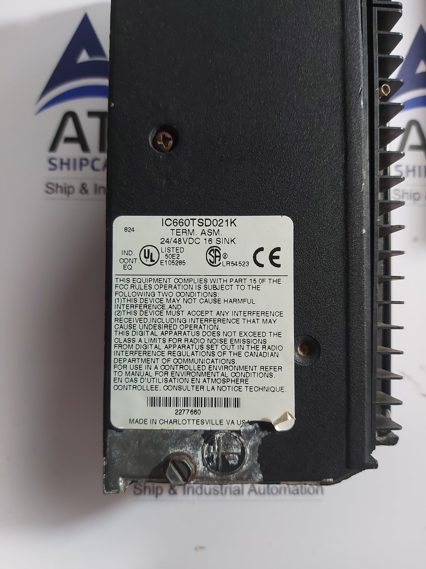 GE FANUC IC660EBD021T ELECTRONIC ASSEMBLY MODULE 24/48VDC 16 SINK MODULE