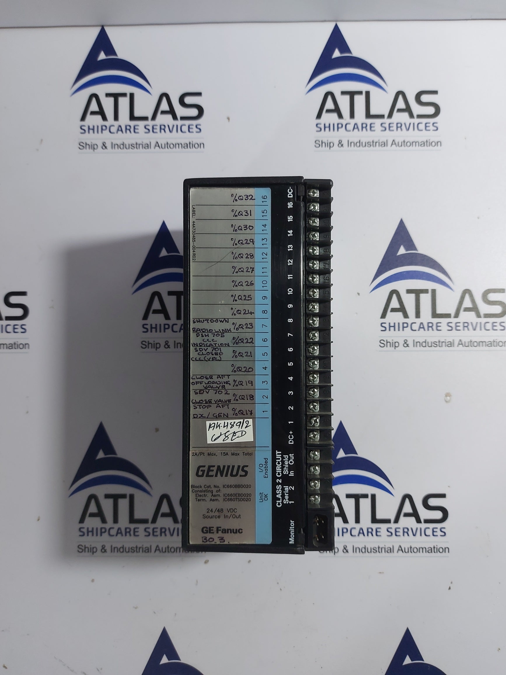 GE FANUC IC660TSD020K TERM MODULE 24/48VDC 16PT SOURCE BLOCK – Atlas ...