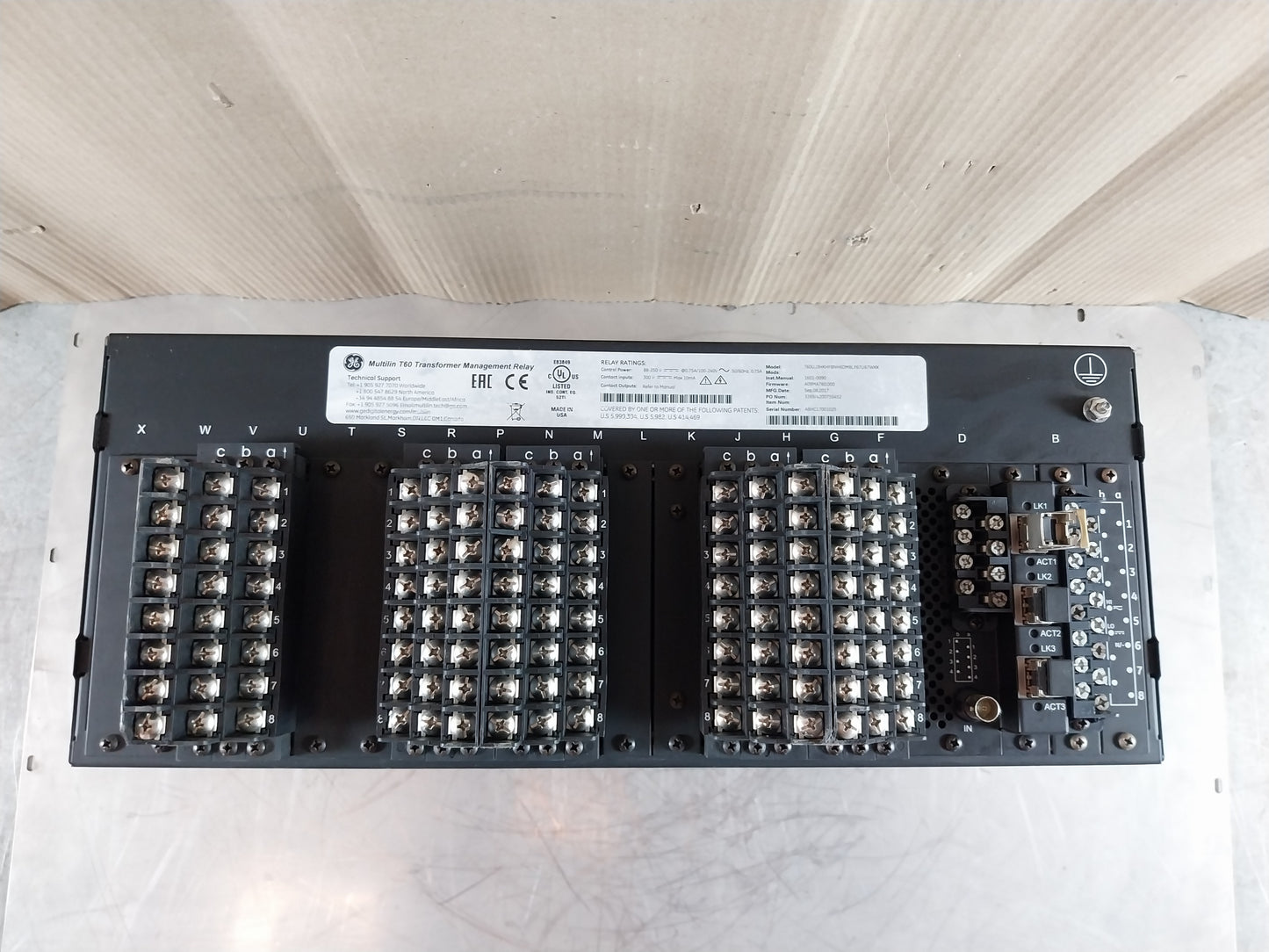 GE T60UJ3HKHF8NH6DM8LP67U67WXX MULTILIN T60 TRANSFORMER MANAGEMENT RELAY