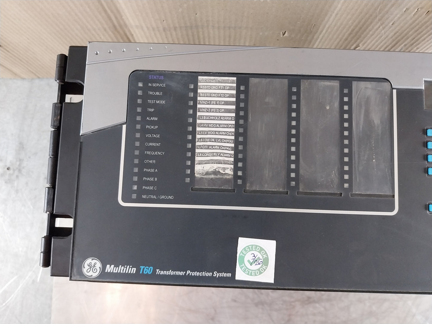 GE T60UJ3HKHF8NH6DM8LP67U67WXX MULTILIN T60 TRANSFORMER MANAGEMENT RELAY