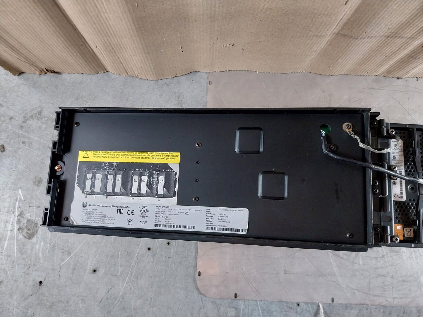 GE T60UJ3HKHF8NH6DM8LP67U67WXX MULTILIN T60 TRANSFORMER MANAGEMENT RELAY