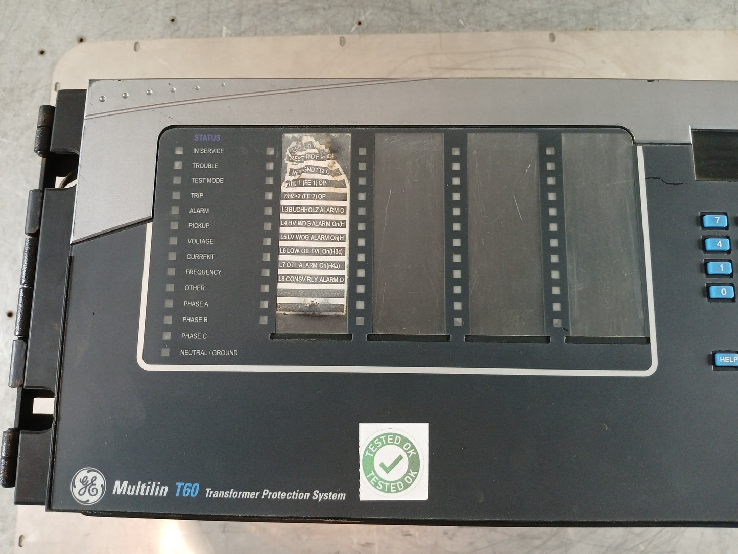 GE T60UL3HKHFF8NH6DM8LP67U67WXX MULTILIN T60 TRANSFORMER MANAGEMENT RELAY