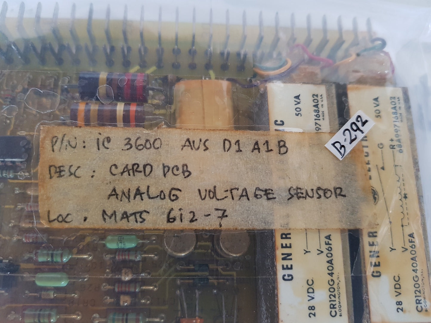 General Electric IC3600AVSD1A1B Pcb Card