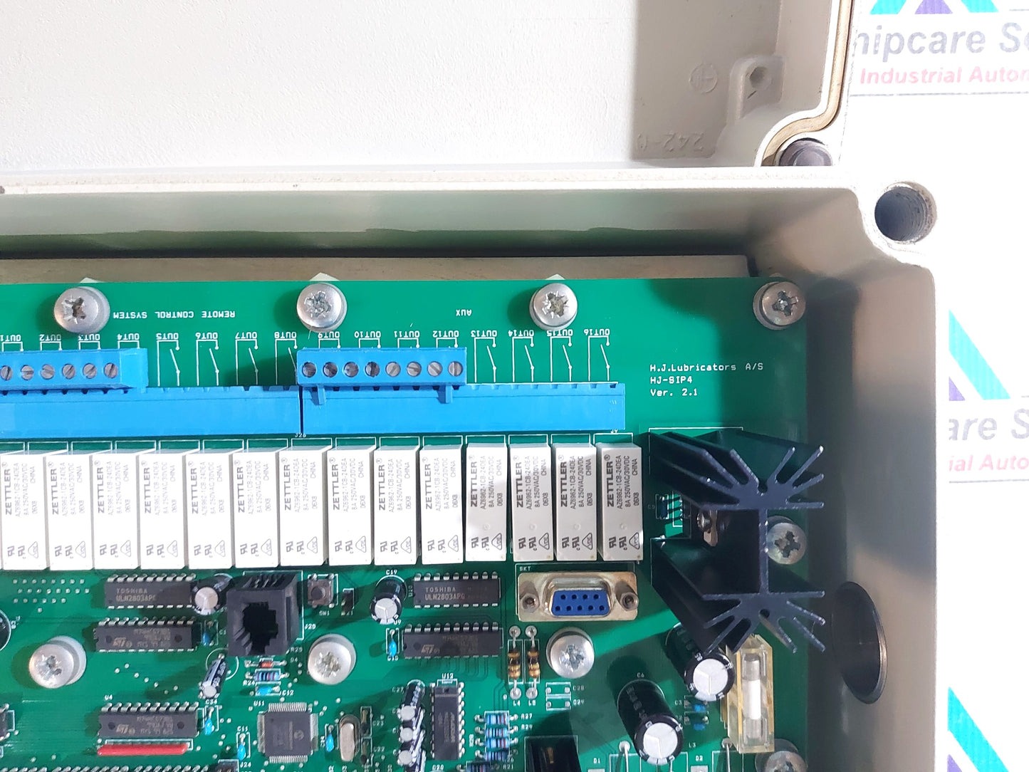 H.J.LUBRICATORS HJ-SIP4 VER 2.1 CONTROL SYSTEM PCB CIRCUIT CARD IN BOX