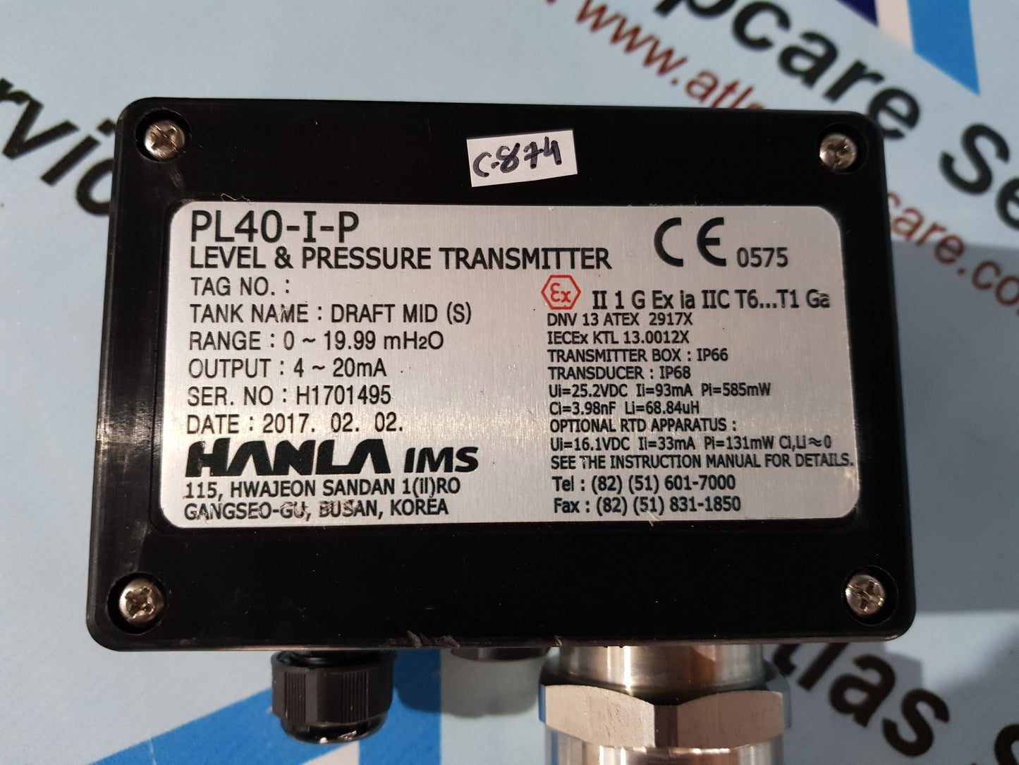 HANLA PL40-I-P LEVEL & PRESSURE TRANSMITTER