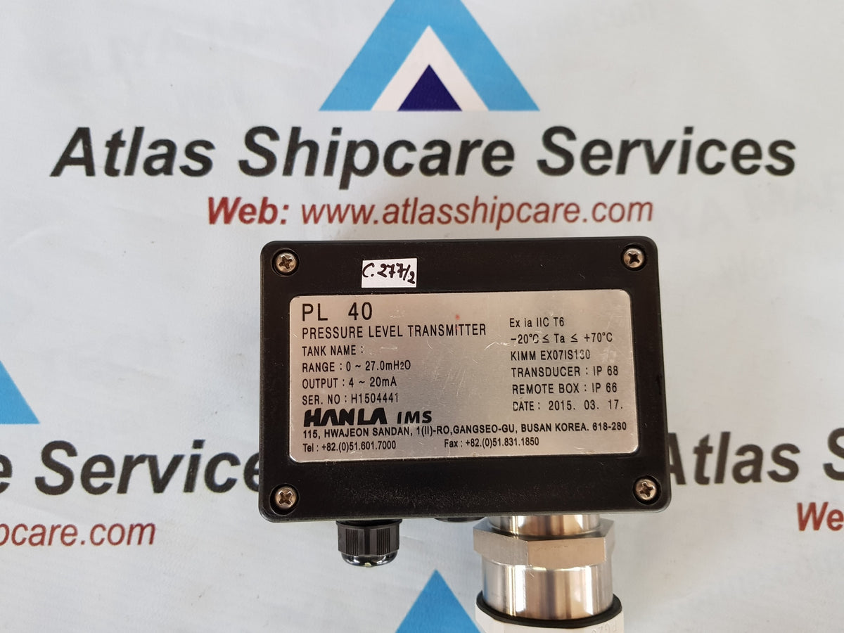 HANLA PL 40 PRESSURE LEVEL TRANSMITTER – Atlas Shipcare Services