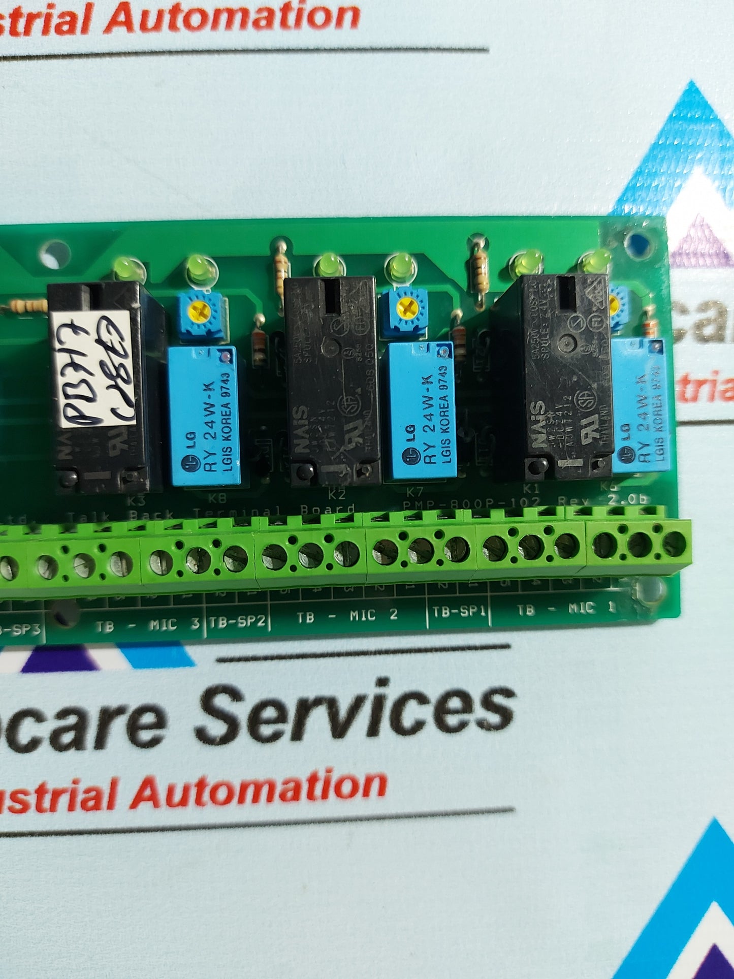 HANSHIN ELECTRONICS PMP-800P-102 REV 2.0b TALK BACK TERMINAL BOARD