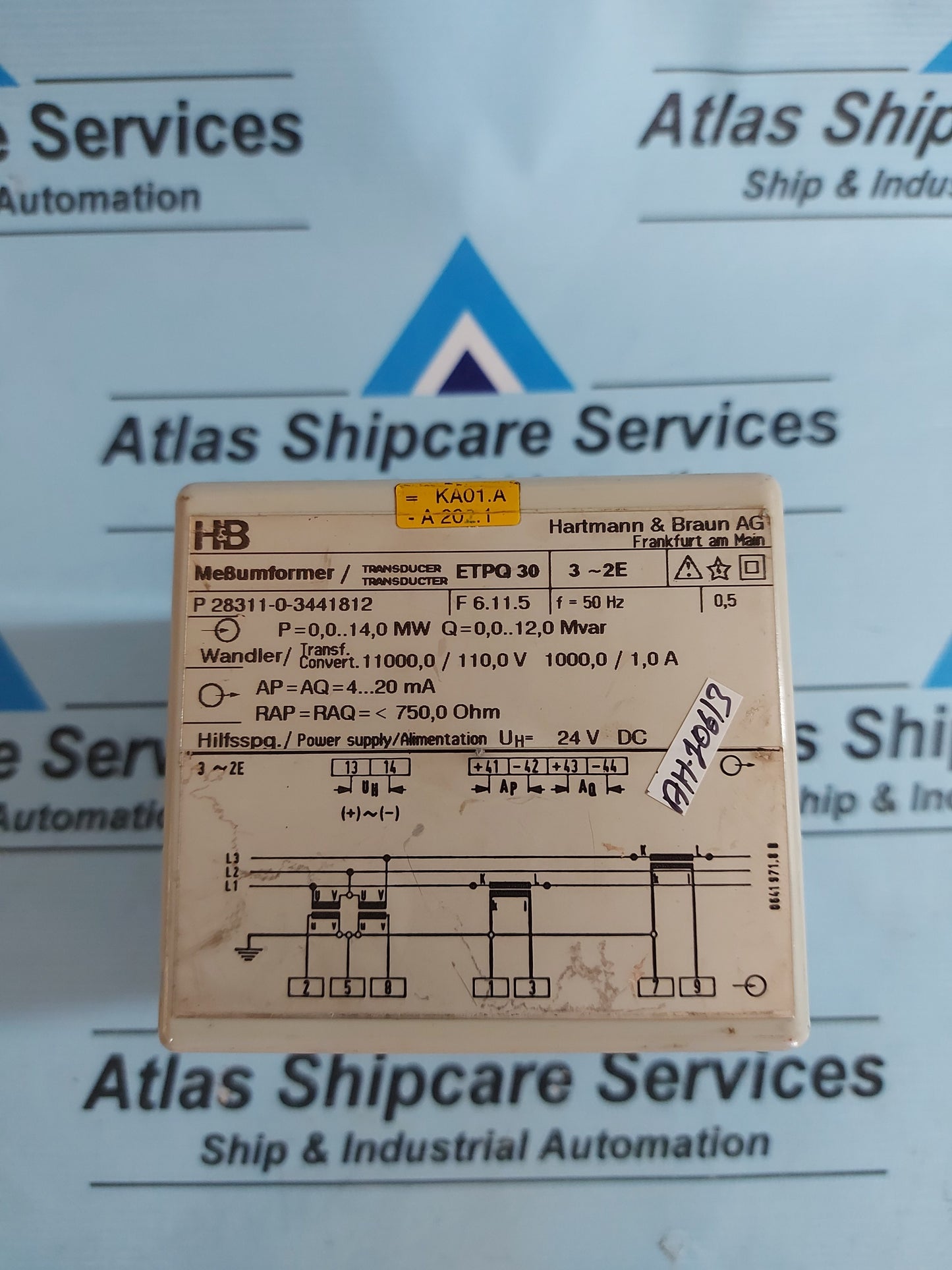 HARTMANN & BRAUN P 28311-0-3441812 MEBUMFORMER TRANSDUCER ETPQ 30