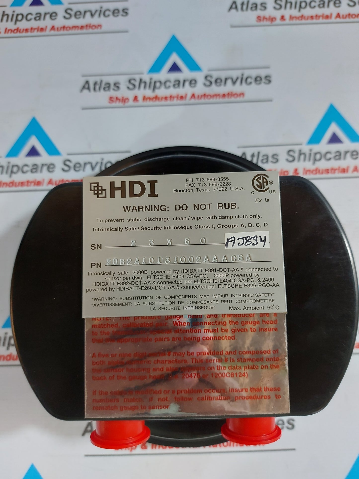 HDI 20B2A10131002AAACSA DIGITAL PRESSURE GAUGE