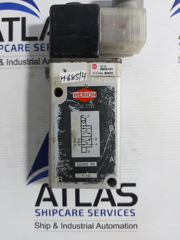 HERION 2636065 PNEUMATIC SOLENOID VALVE