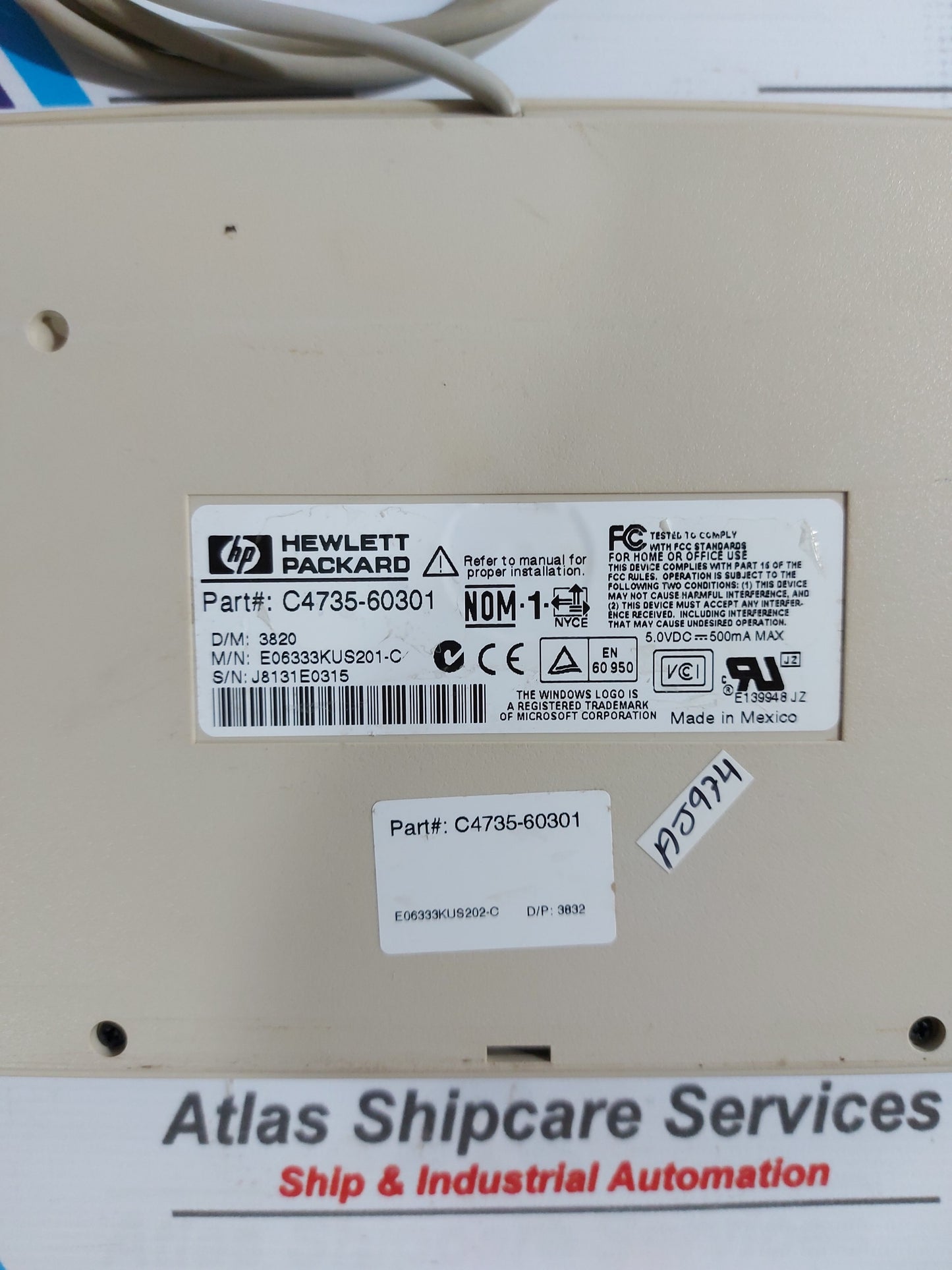 HEWLETT PACKARD C4735-60301 COMPUTER KEYBOARD