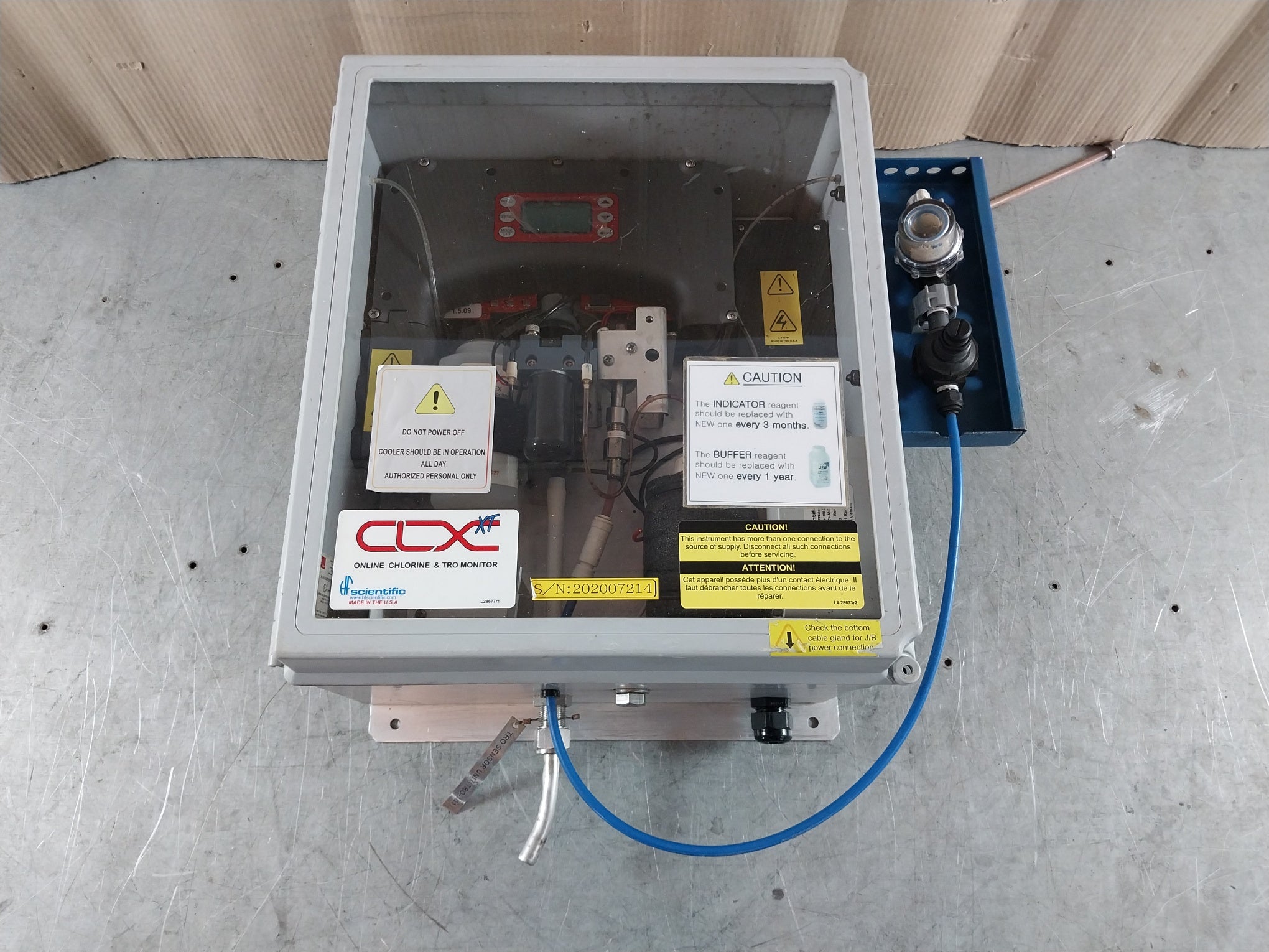 HF SCIENTIFIC CLX-XT W/REMOTE STANDBY ONLINE CHLORINE & TRO MONITOR 28 ...